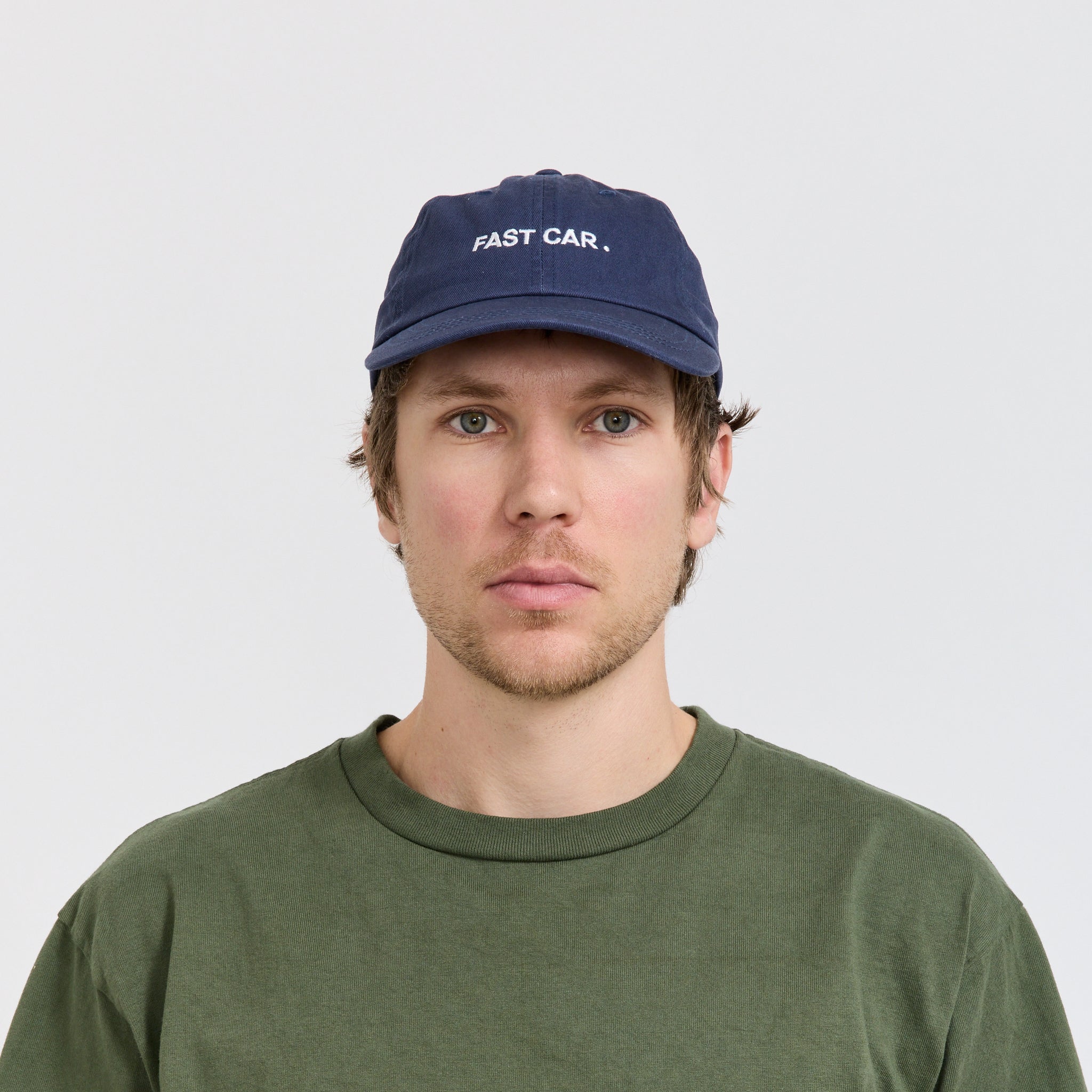Fast Car Embroidered Cap Navy