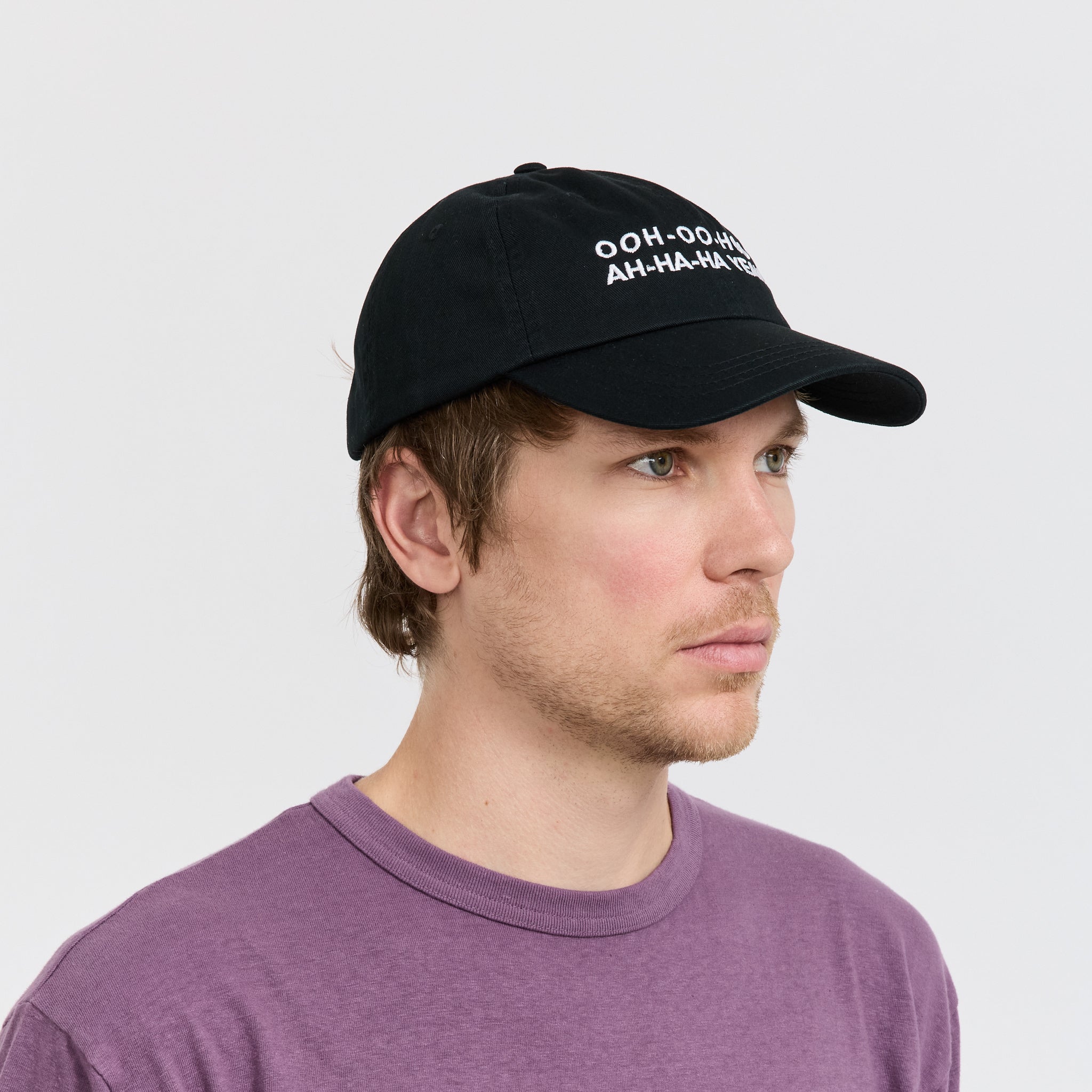 Ooh-Oo-Hoo Embroidered Cap Black