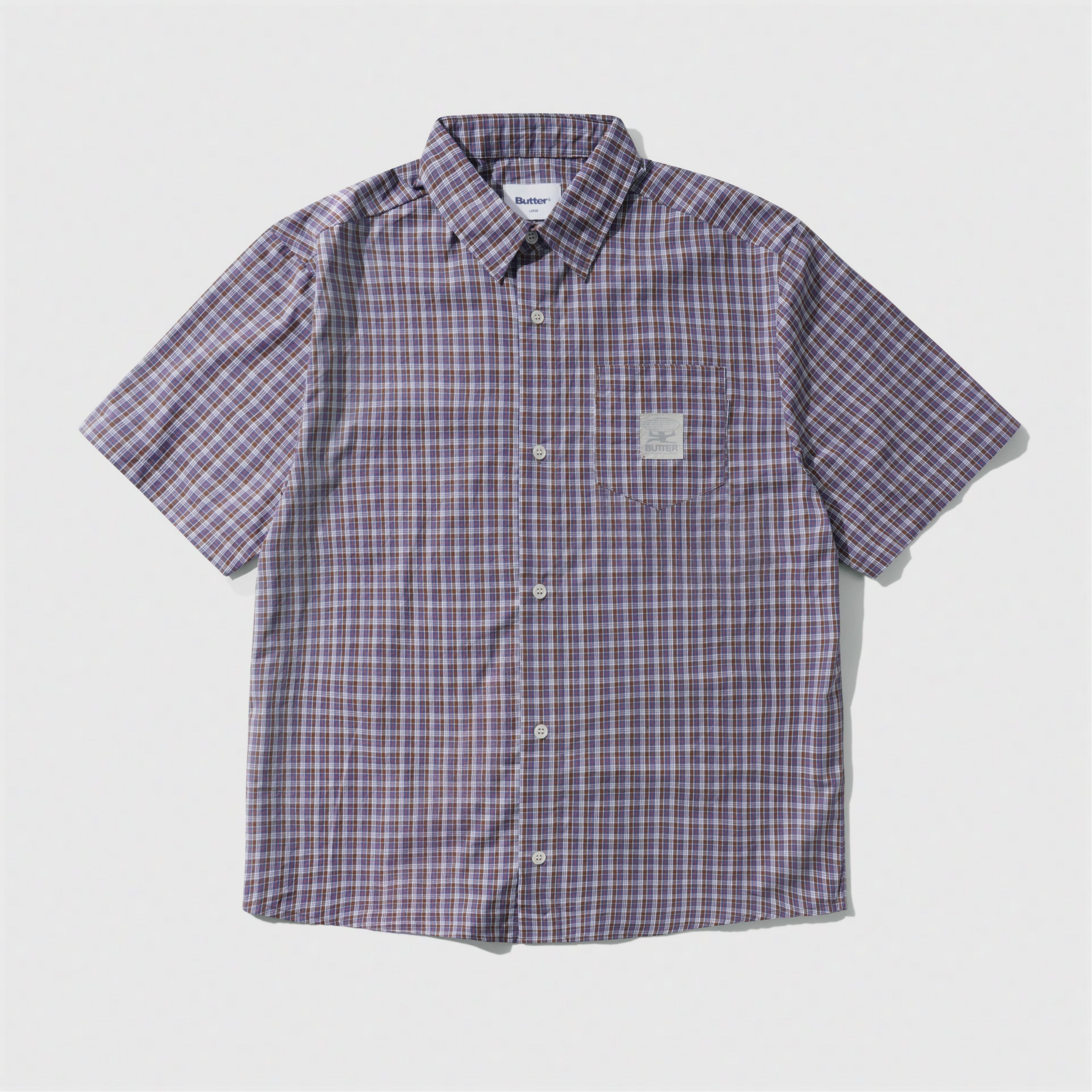 Equipment S/S Shirt Navy/Brown