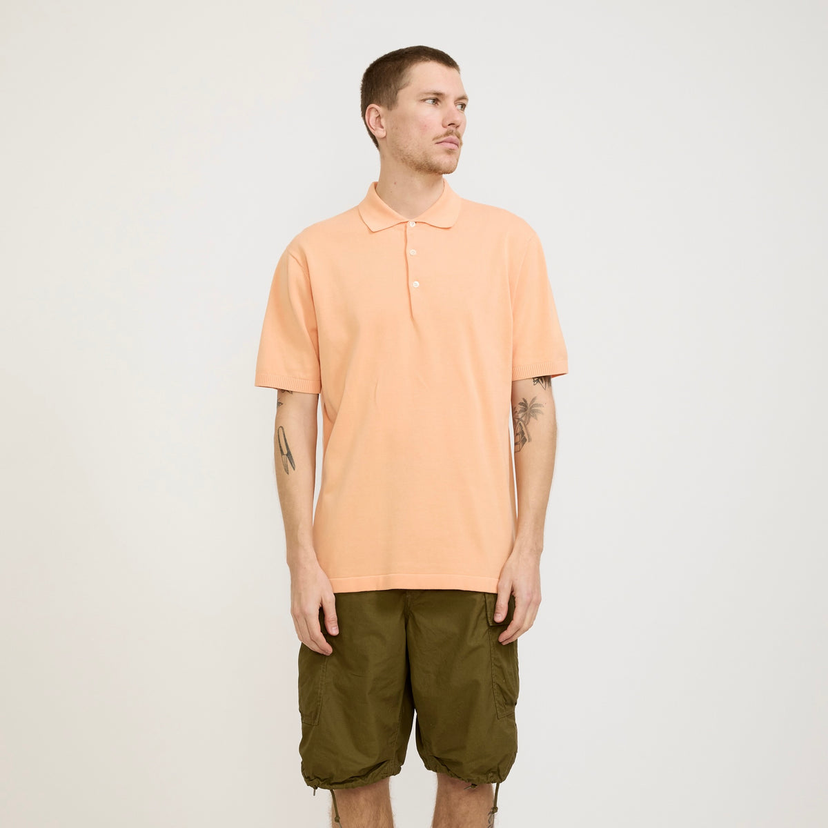 Knit Polo 12G Orange