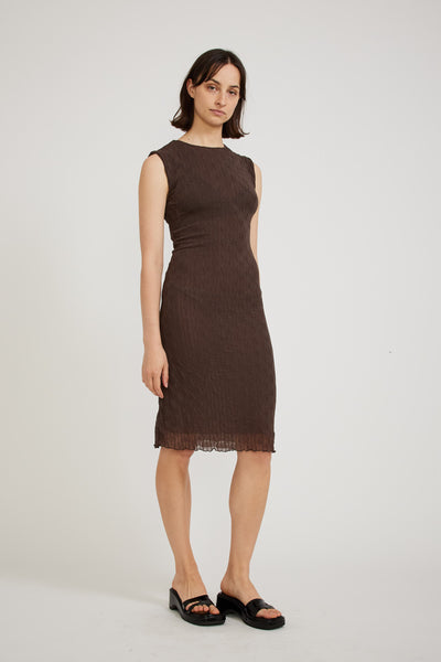 Find Me Now | Ross Midi Dress Brown | Maplestore
