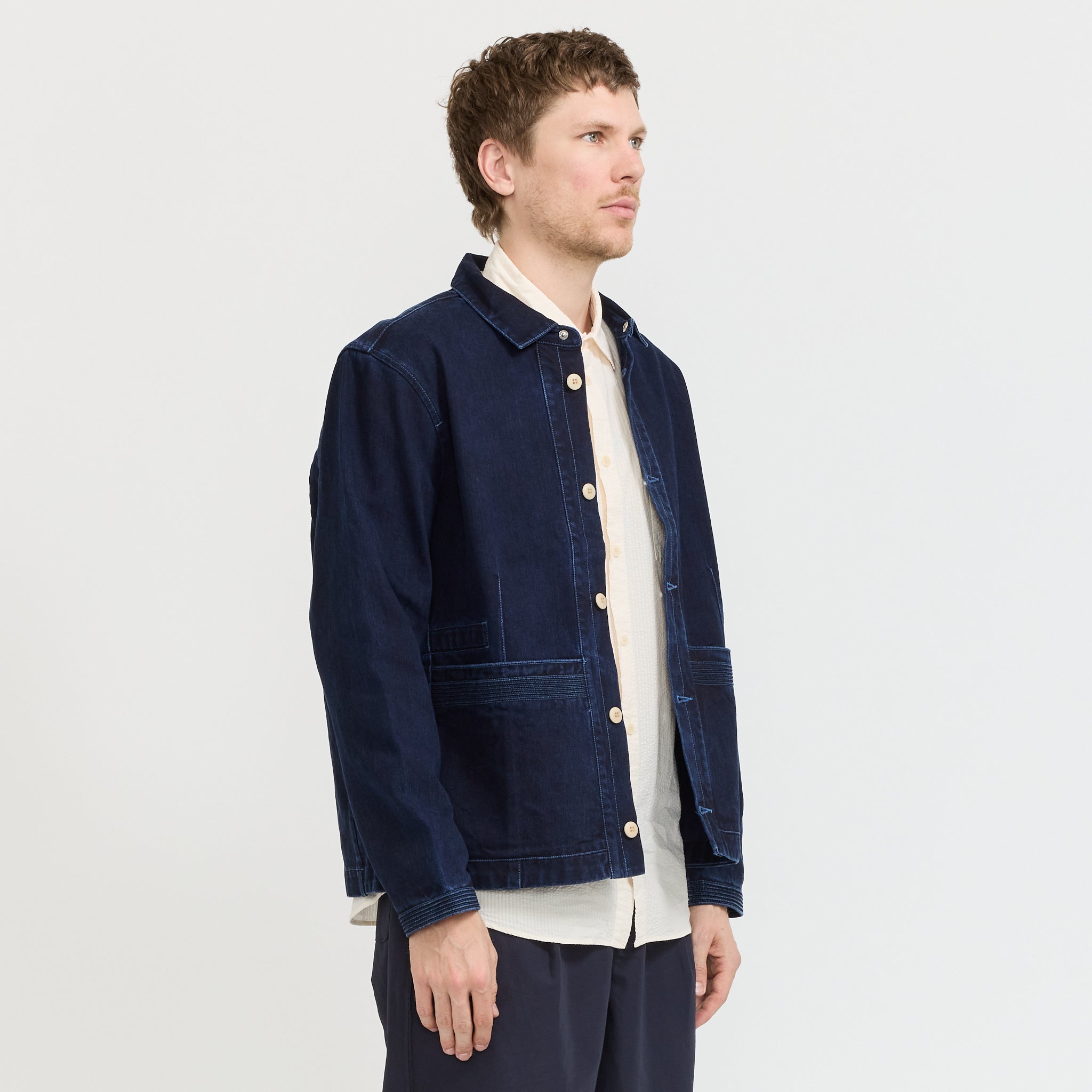 Anniversary Jacket Deep Slub Indigo