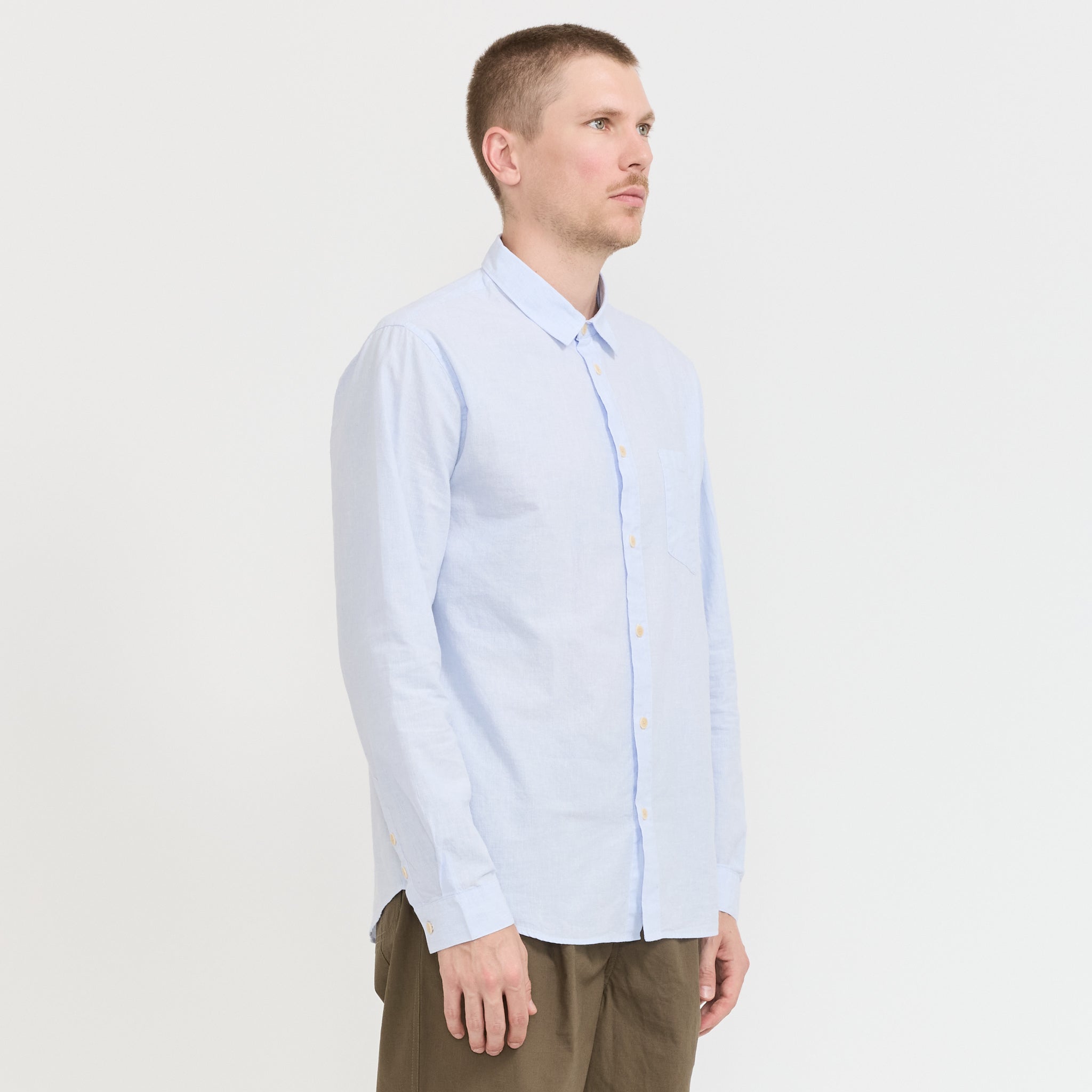Relaxed Fit Shirt Blue Microstripe