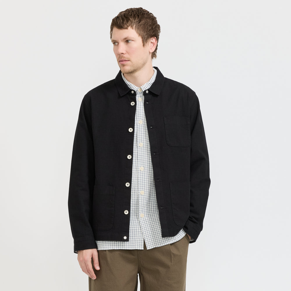 Assembly Jacket Black Chunky Ripstop for Men | Maplestore