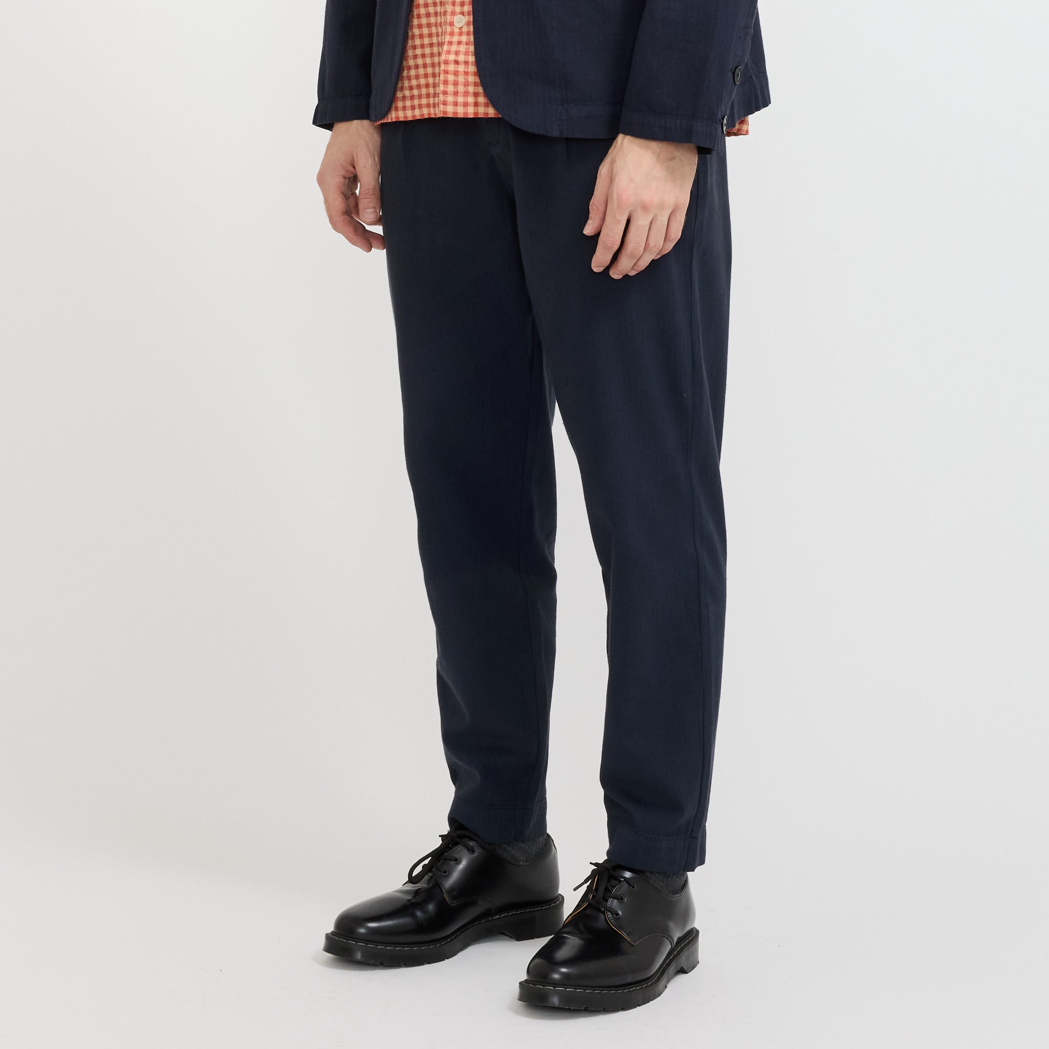 Folk | Assembly Suit Trouser Navy Herringbone | Maplestore