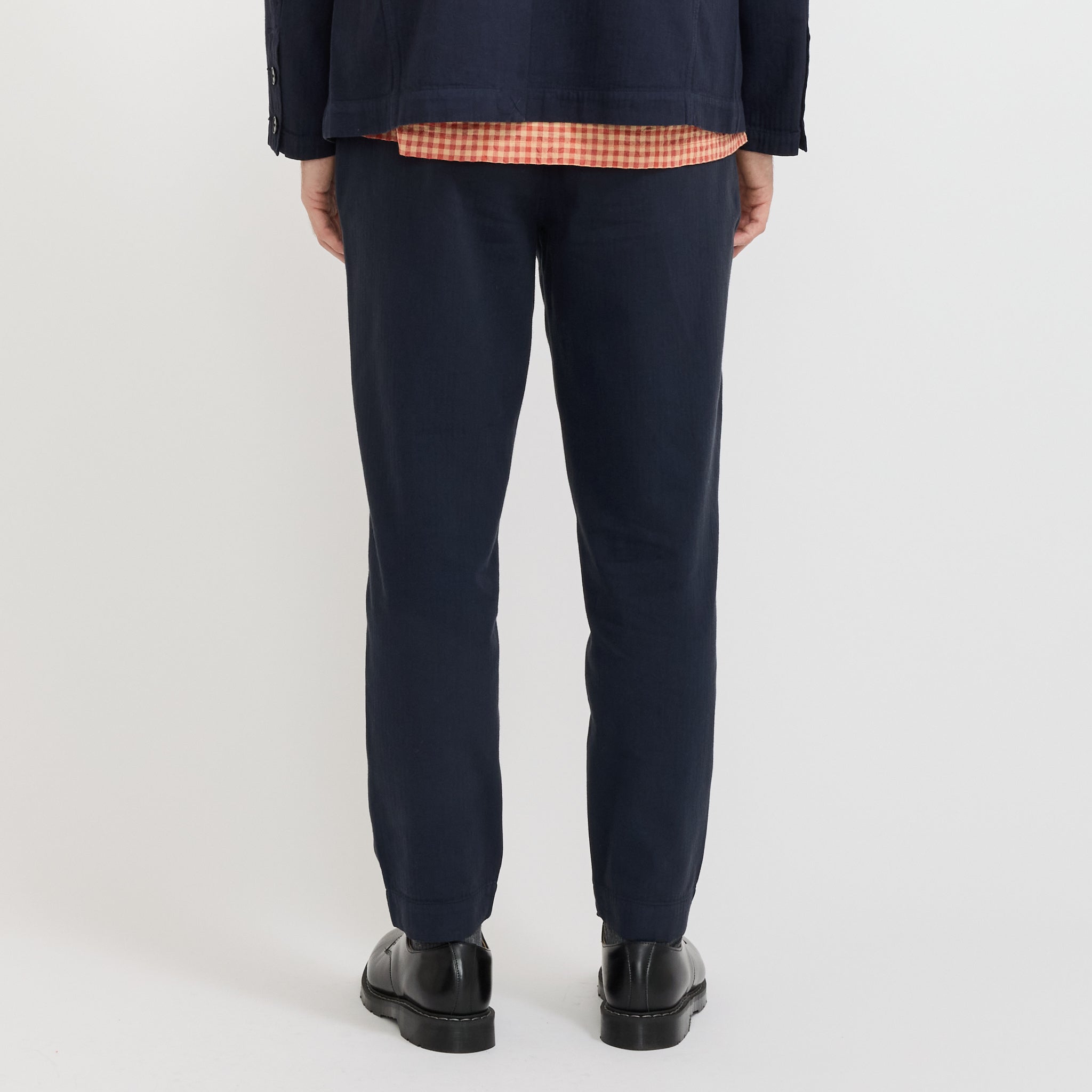 Folk | Assembly Suit Trouser Navy Herringbone | Maplestore