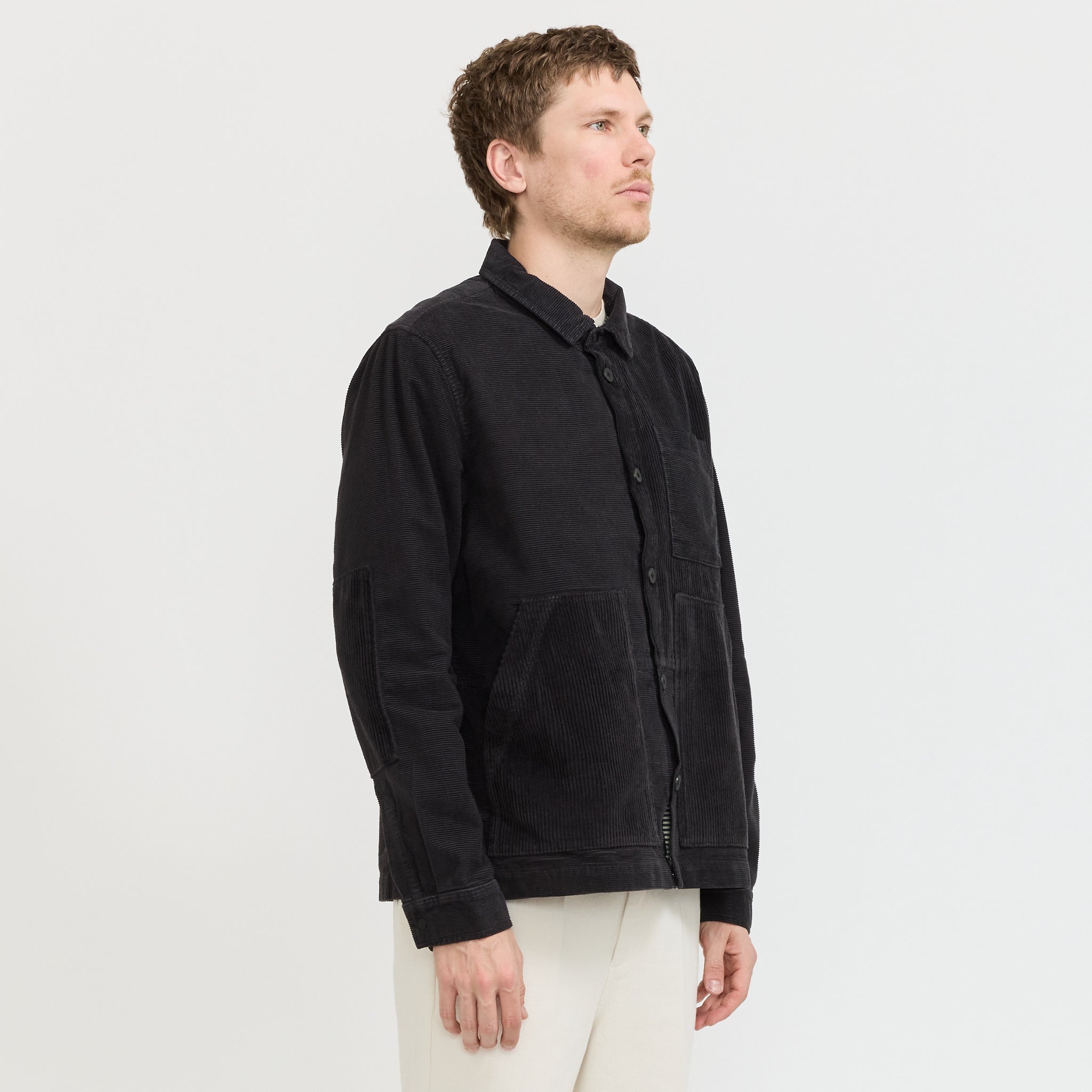 Assembly Worker Jacket Soft Black Cord Mix