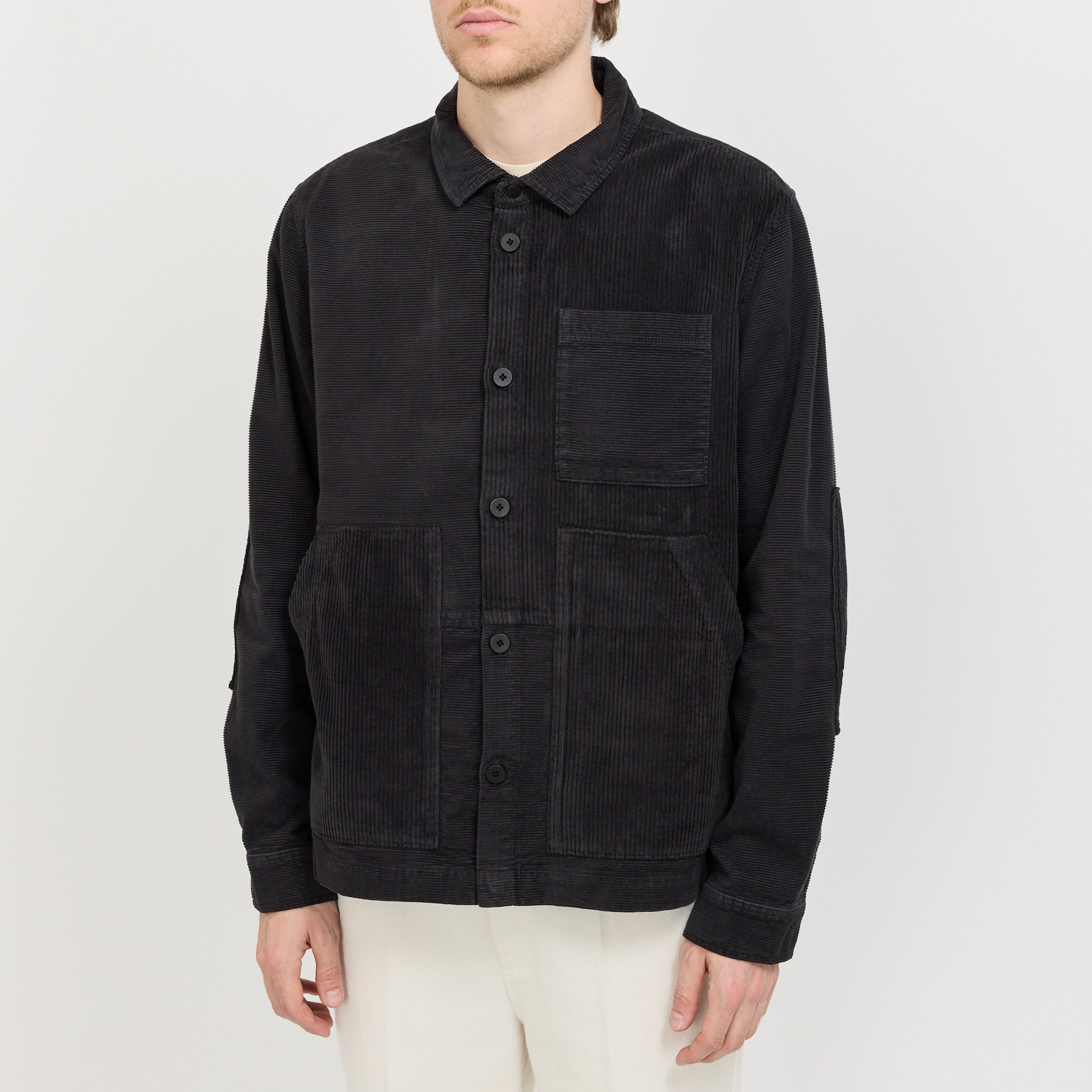 Assembly Worker Jacket Soft Black Cord Mix