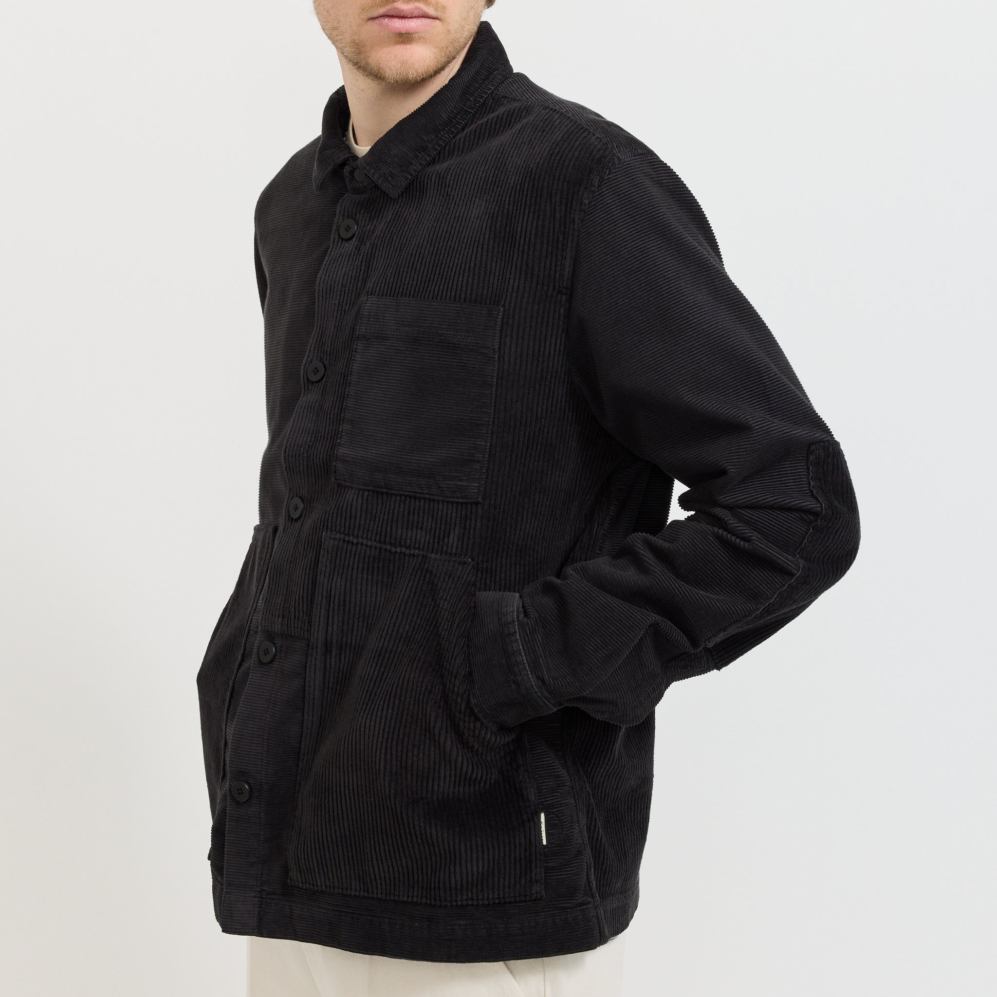 Assembly Worker Jacket Soft Black Cord Mix