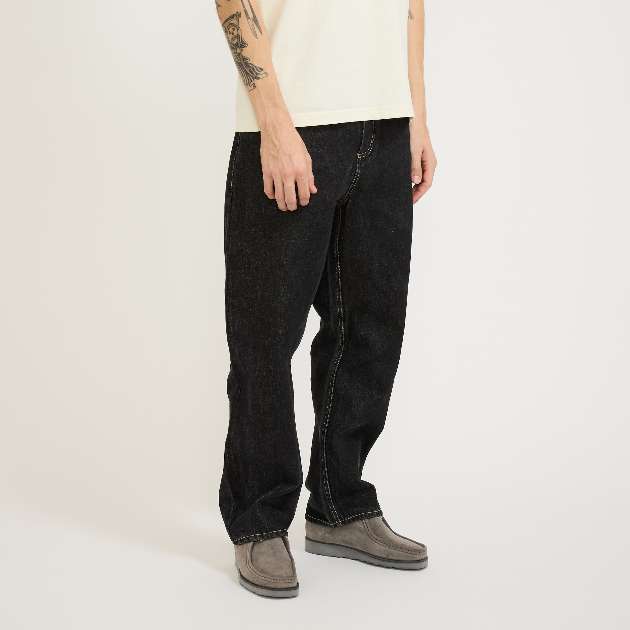Folk | Barrel Leg Jean Black Washed Denim | Maplestore