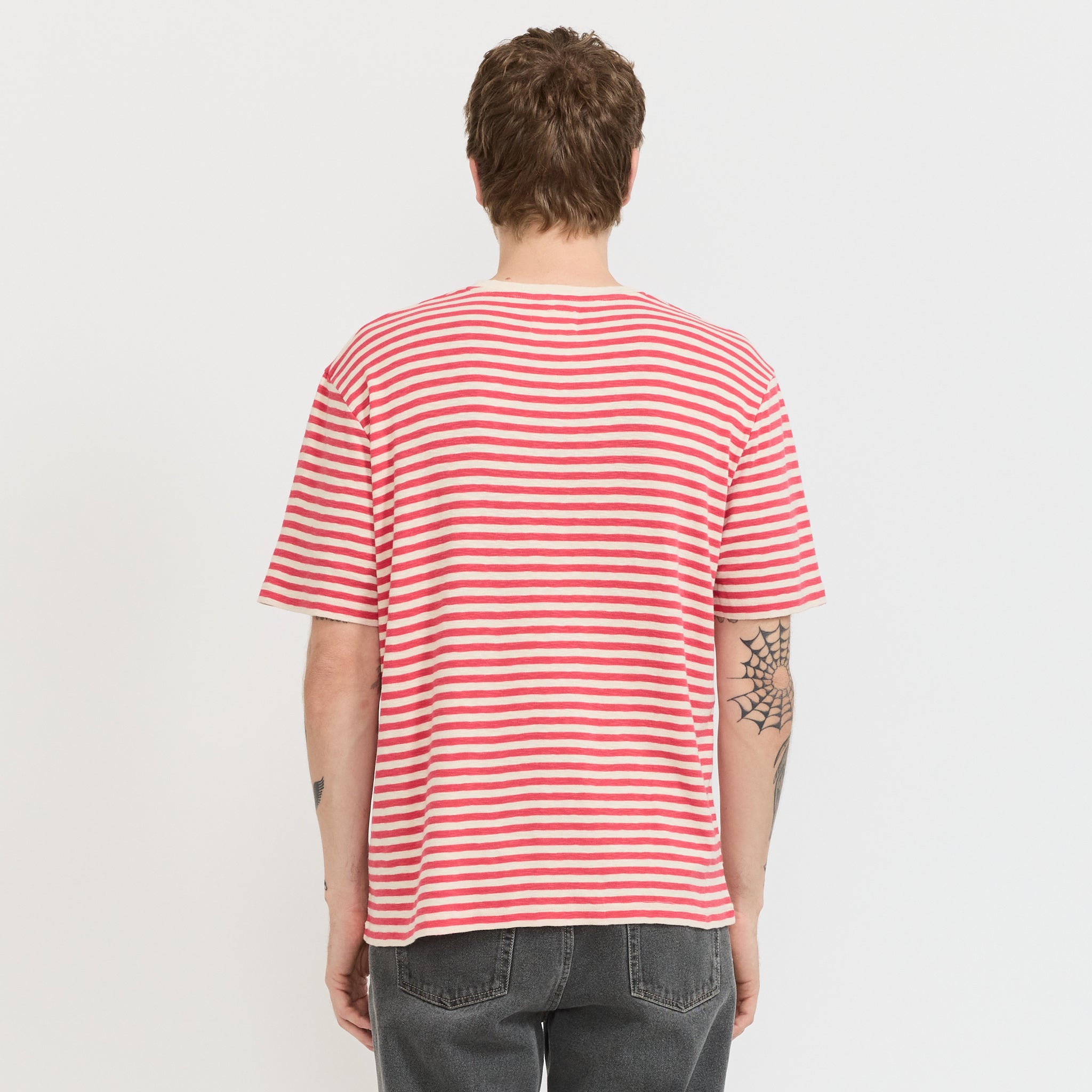 Classic Stripe Tee Raspberry