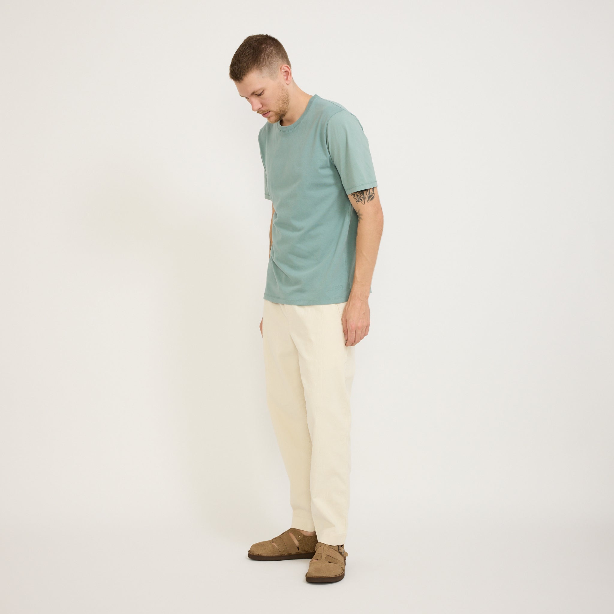 Contrast Sleeve Tee Spruce Green