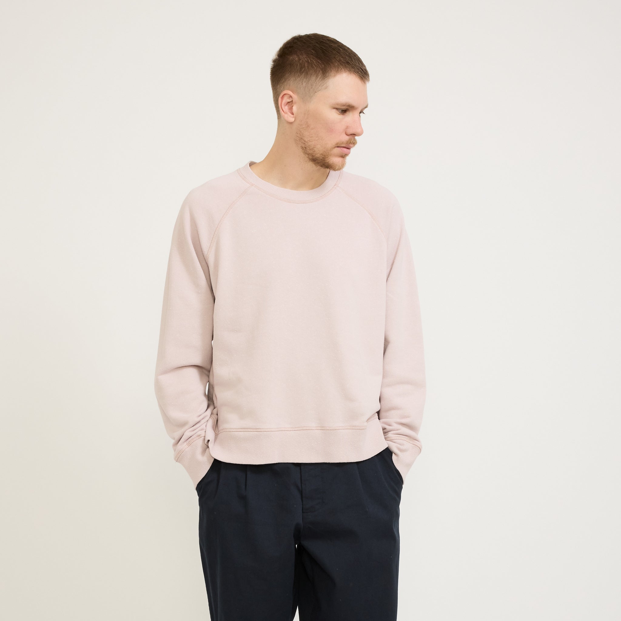Engineered Raglan Sweat Sakura Pink