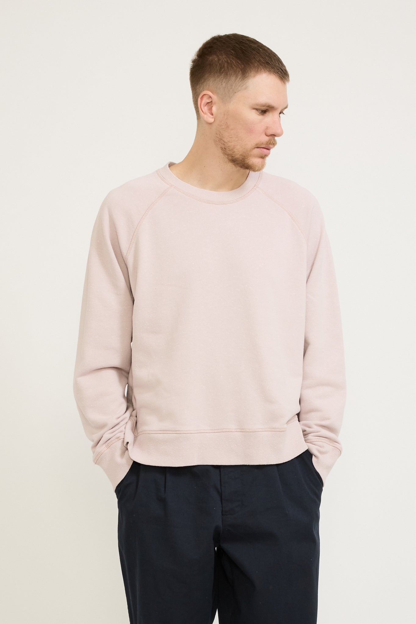 Engineered Raglan Sweat Sakura Pink