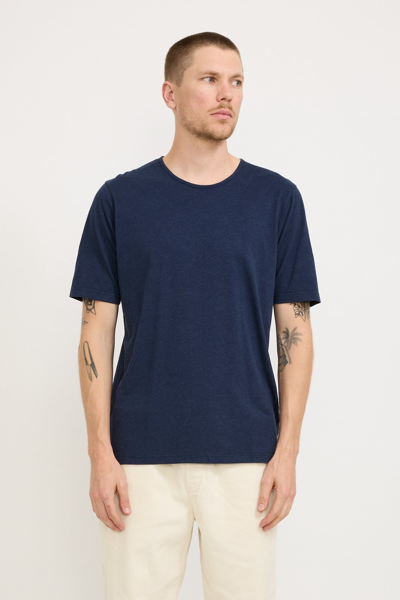 Folk | Everyday Tee Navy Melange | Maplestore