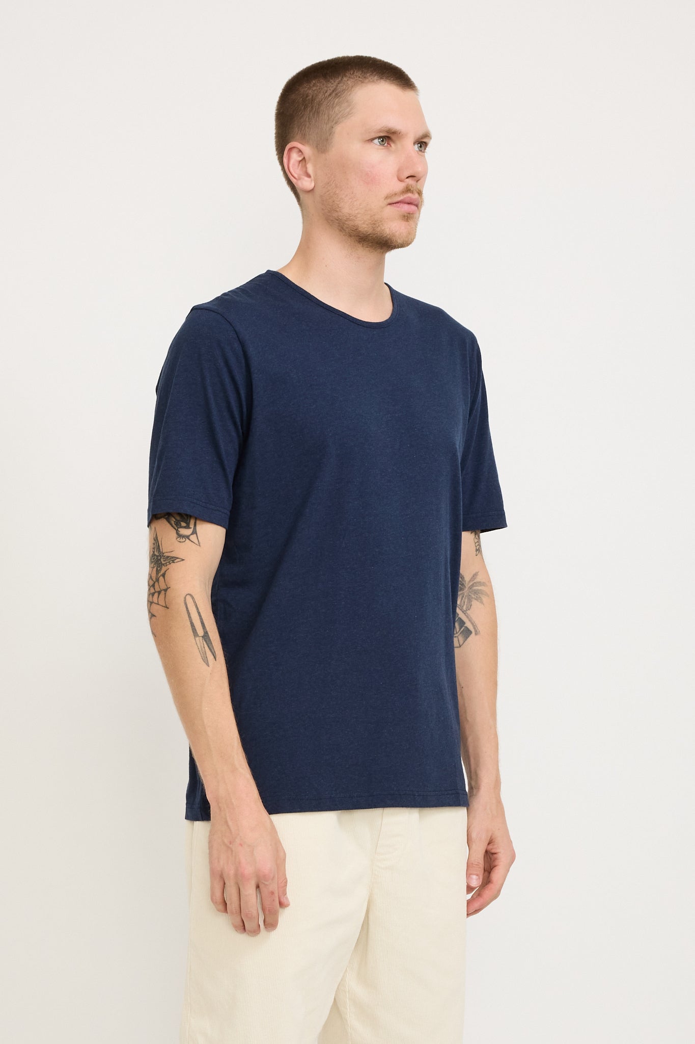 Folk | Everyday Tee Navy Melange | Maplestore