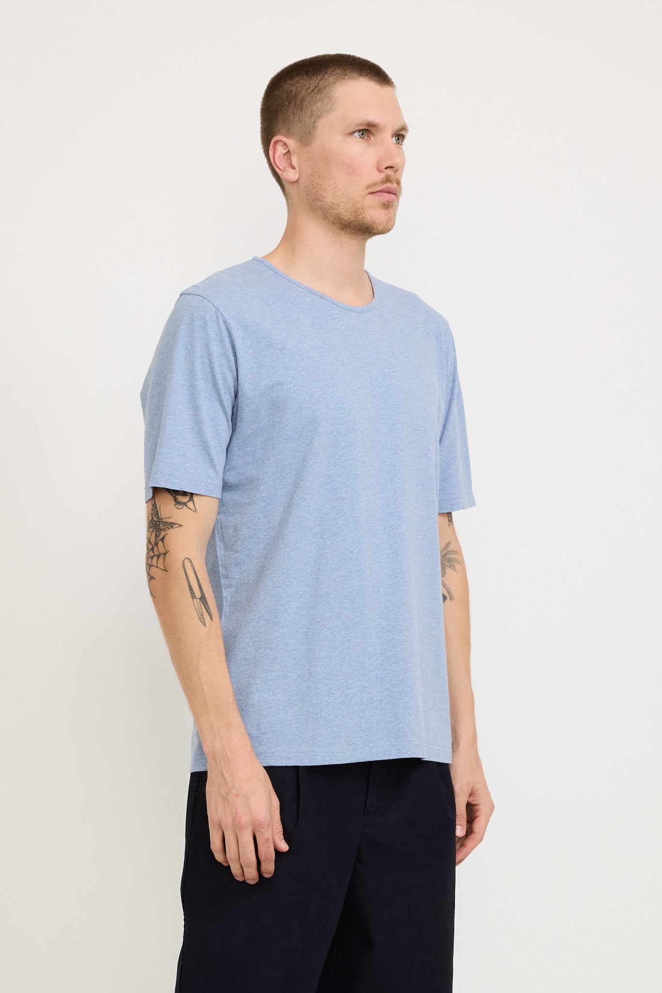 Folk | Everyday Tee Soft Blue Melange | Maplestore