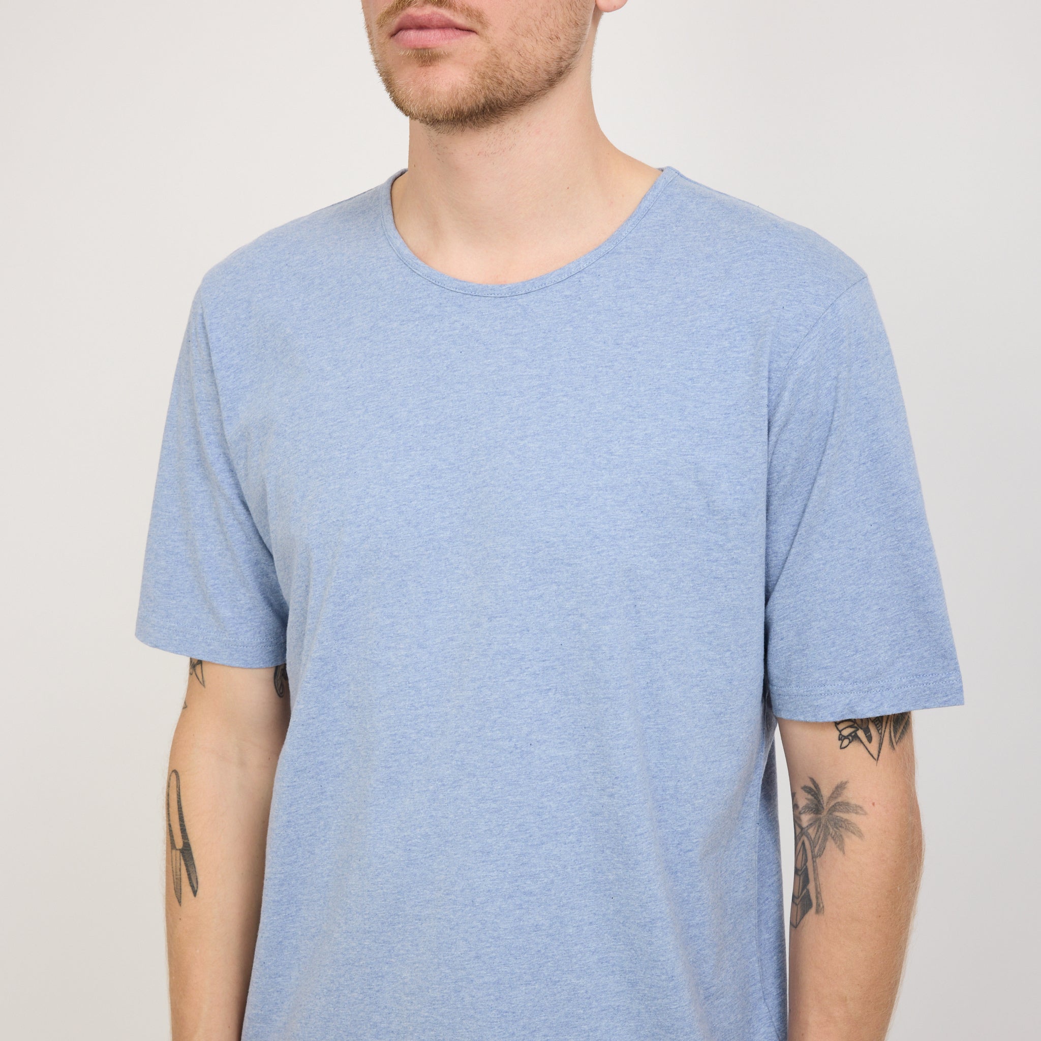 Folk | Everyday Tee Soft Blue Melange | Maplestore