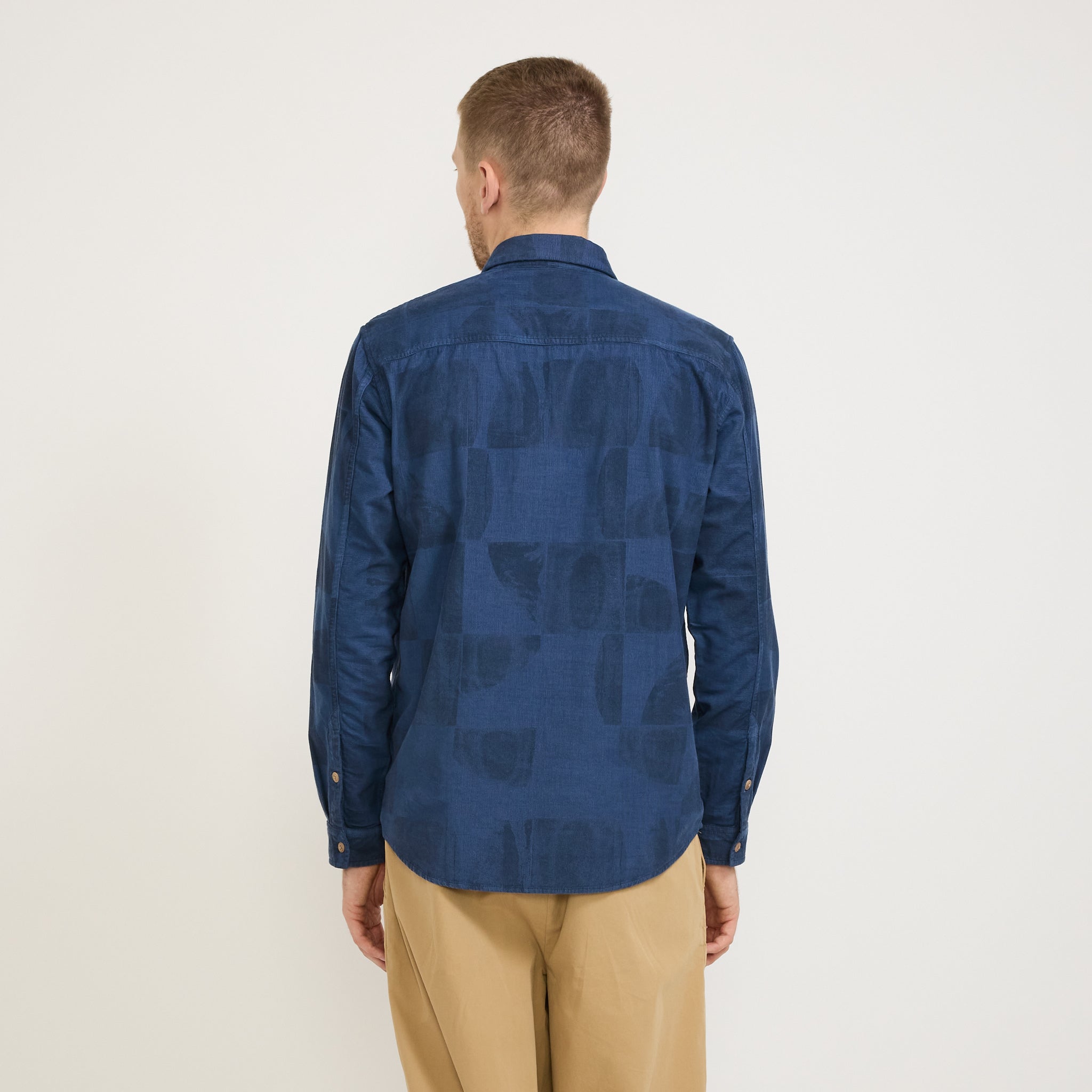 Folk | Relaxed Baby Cord Shirt Tonal Tile Print KG | Maplestore