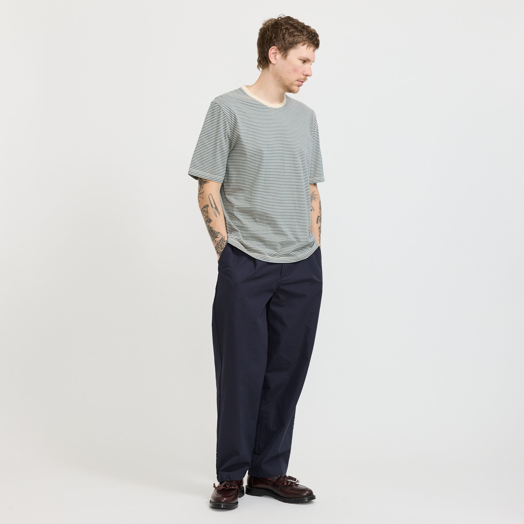 1X1 Stripe T-Shirt Deep Green