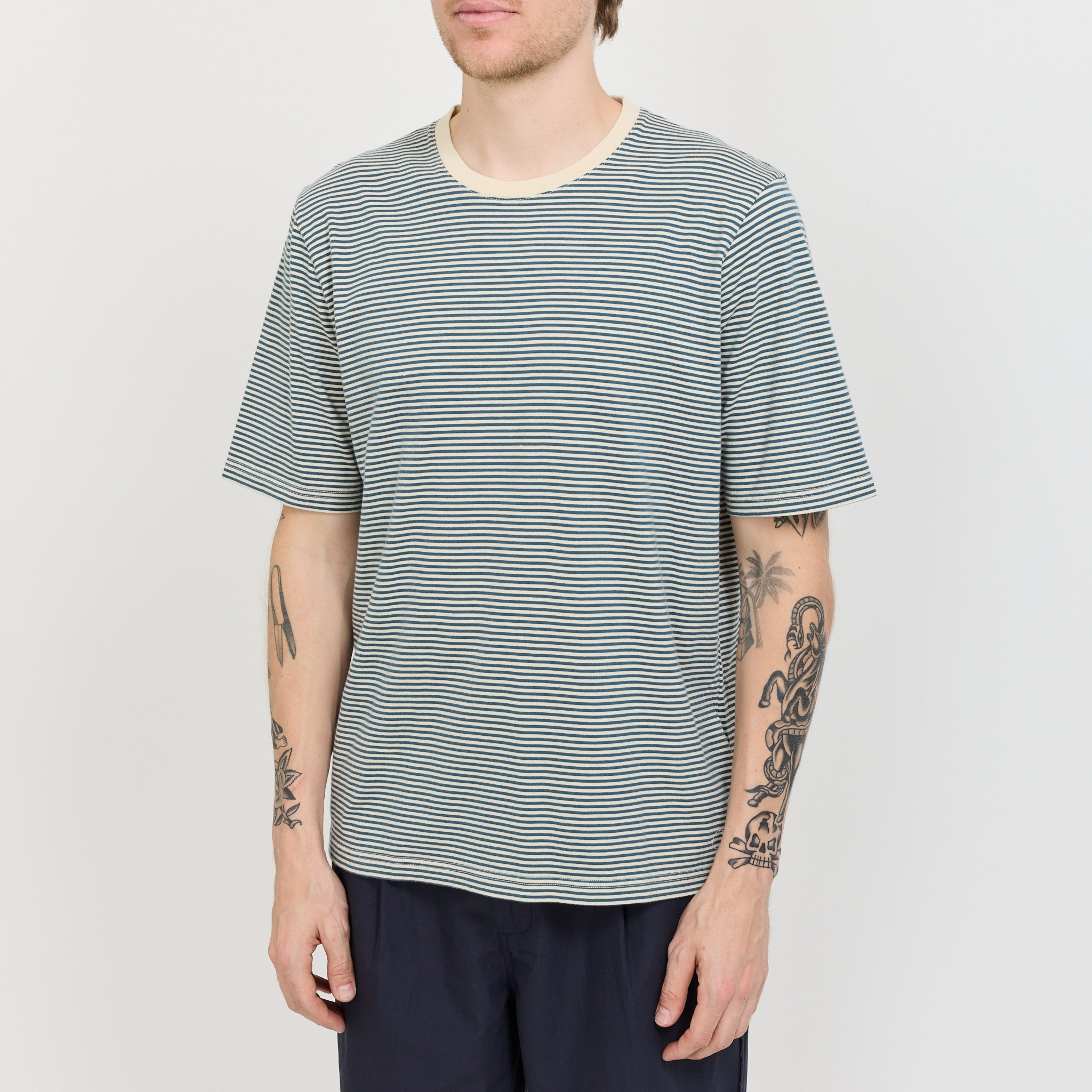 1X1 Stripe T-Shirt Deep Green