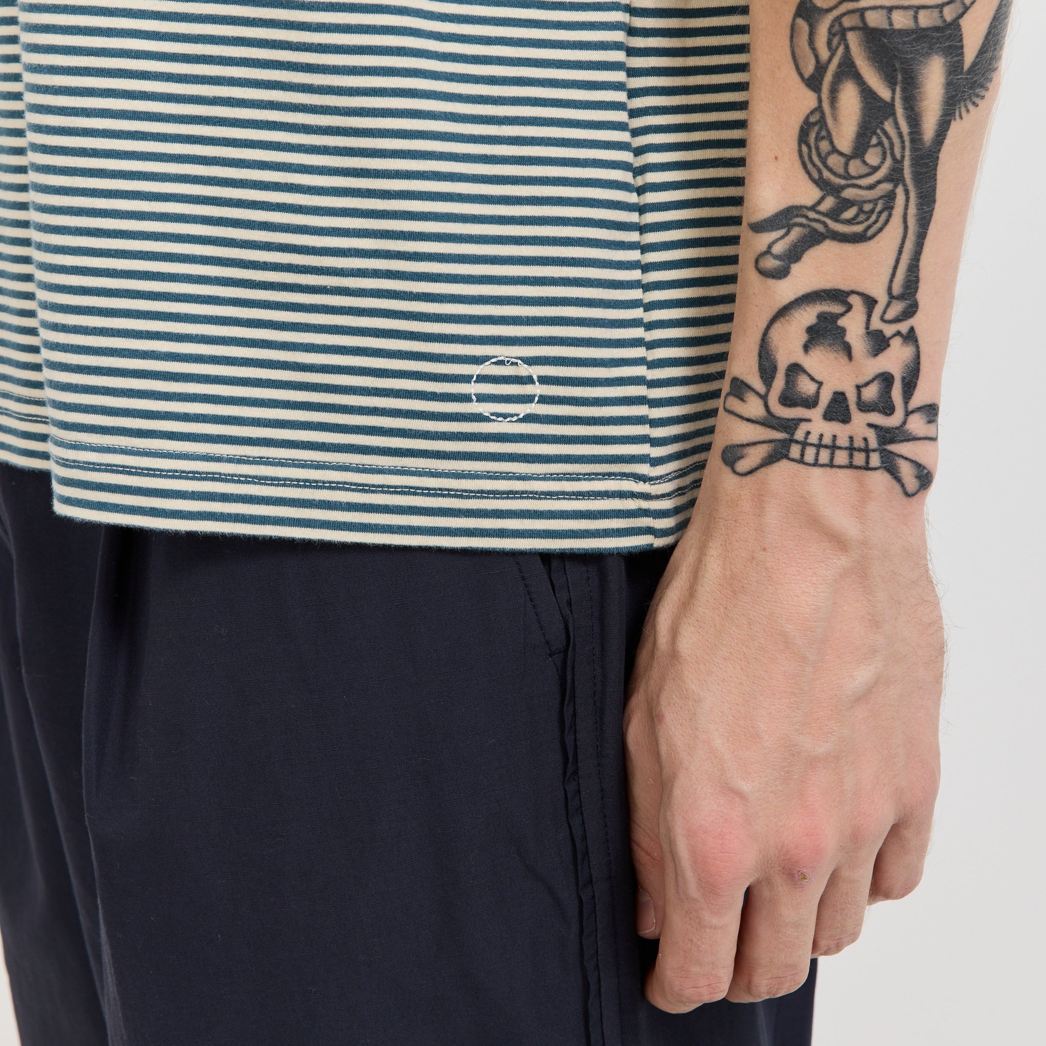 1X1 Stripe T-Shirt Deep Green