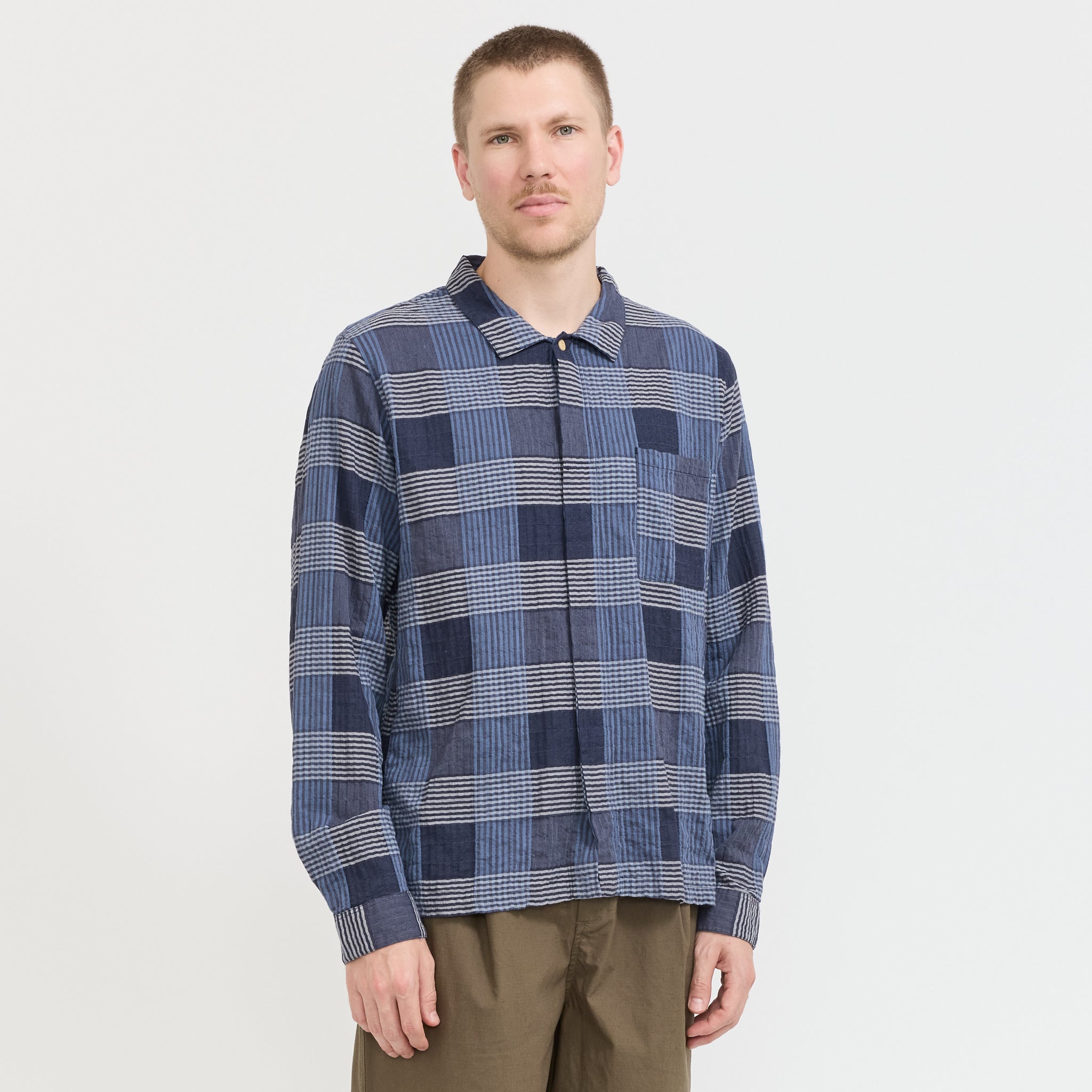 Patch Shirt Blue Multicheck