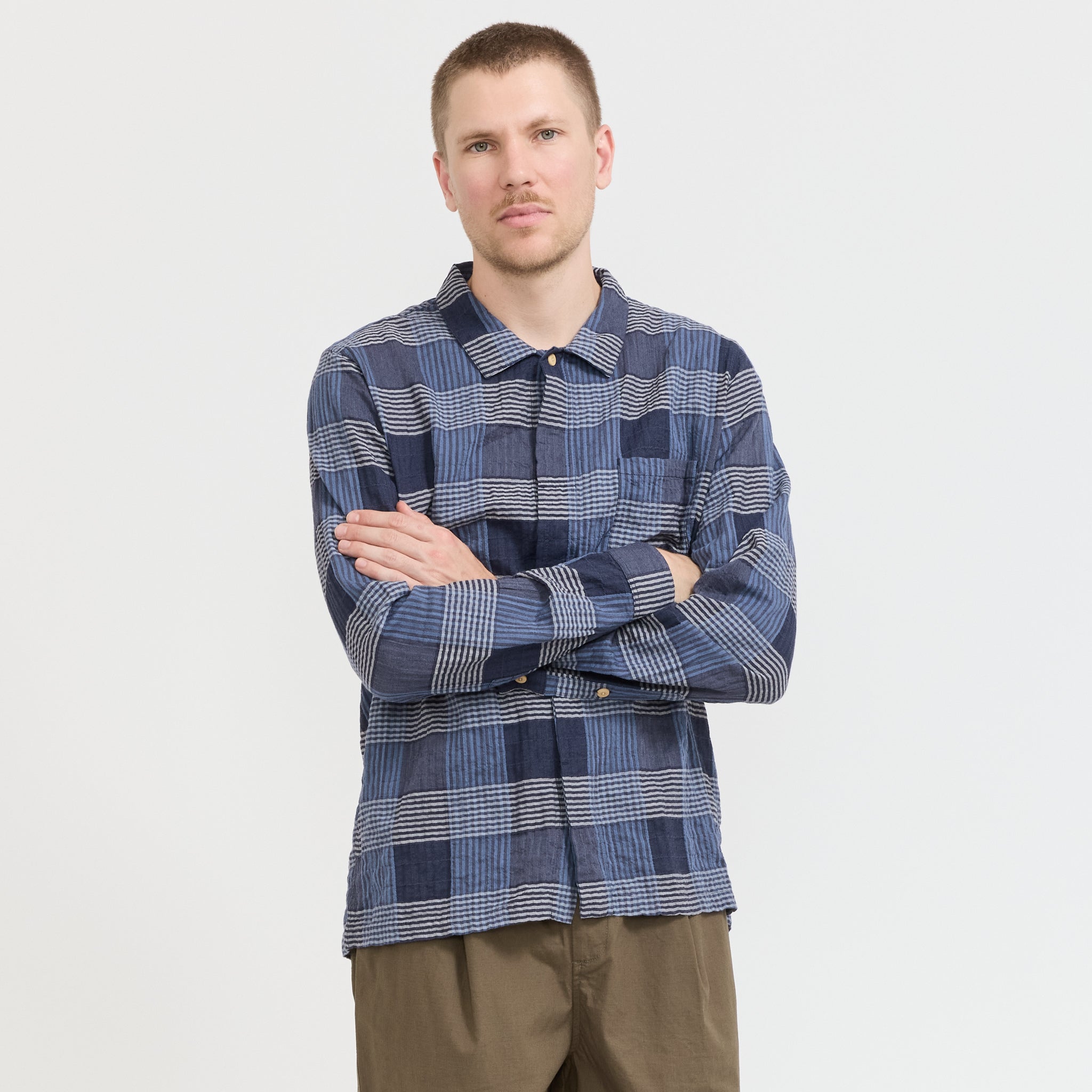Patch Shirt Blue Multicheck