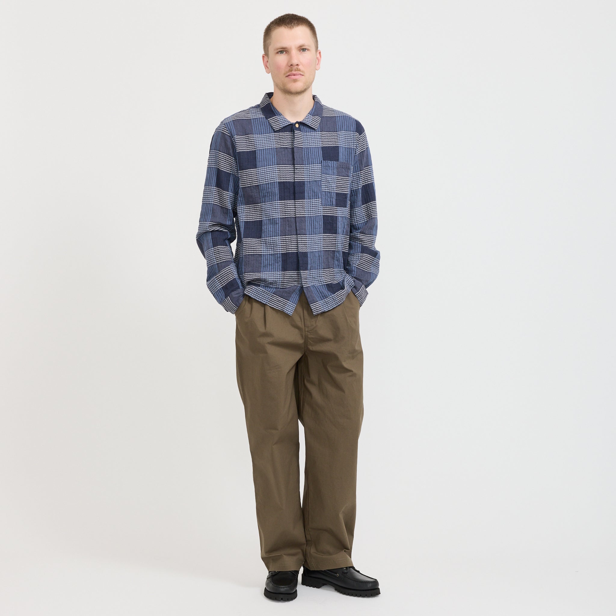 Patch Shirt Blue Multicheck