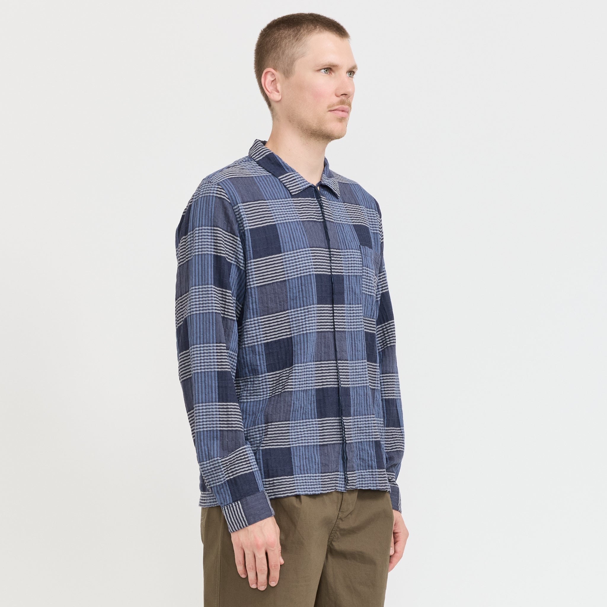 Patch Shirt Blue Multicheck