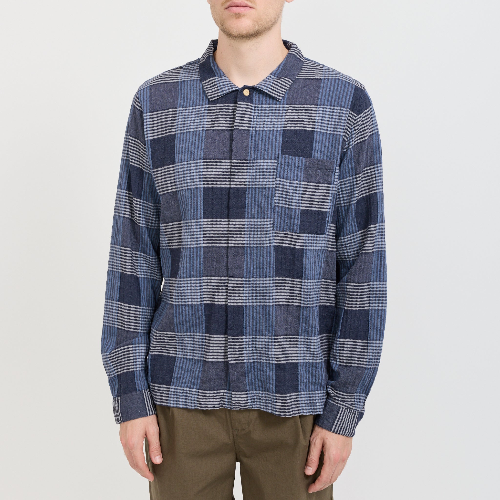 Patch Shirt Blue Multicheck