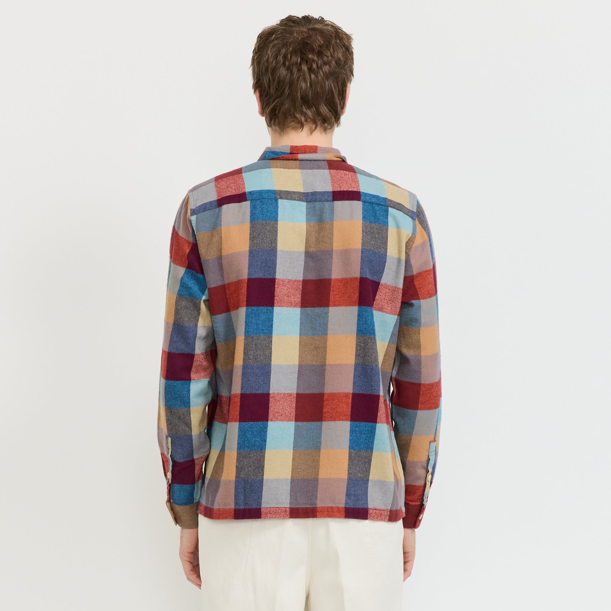 Patch Shirt Crimson Blue Mix