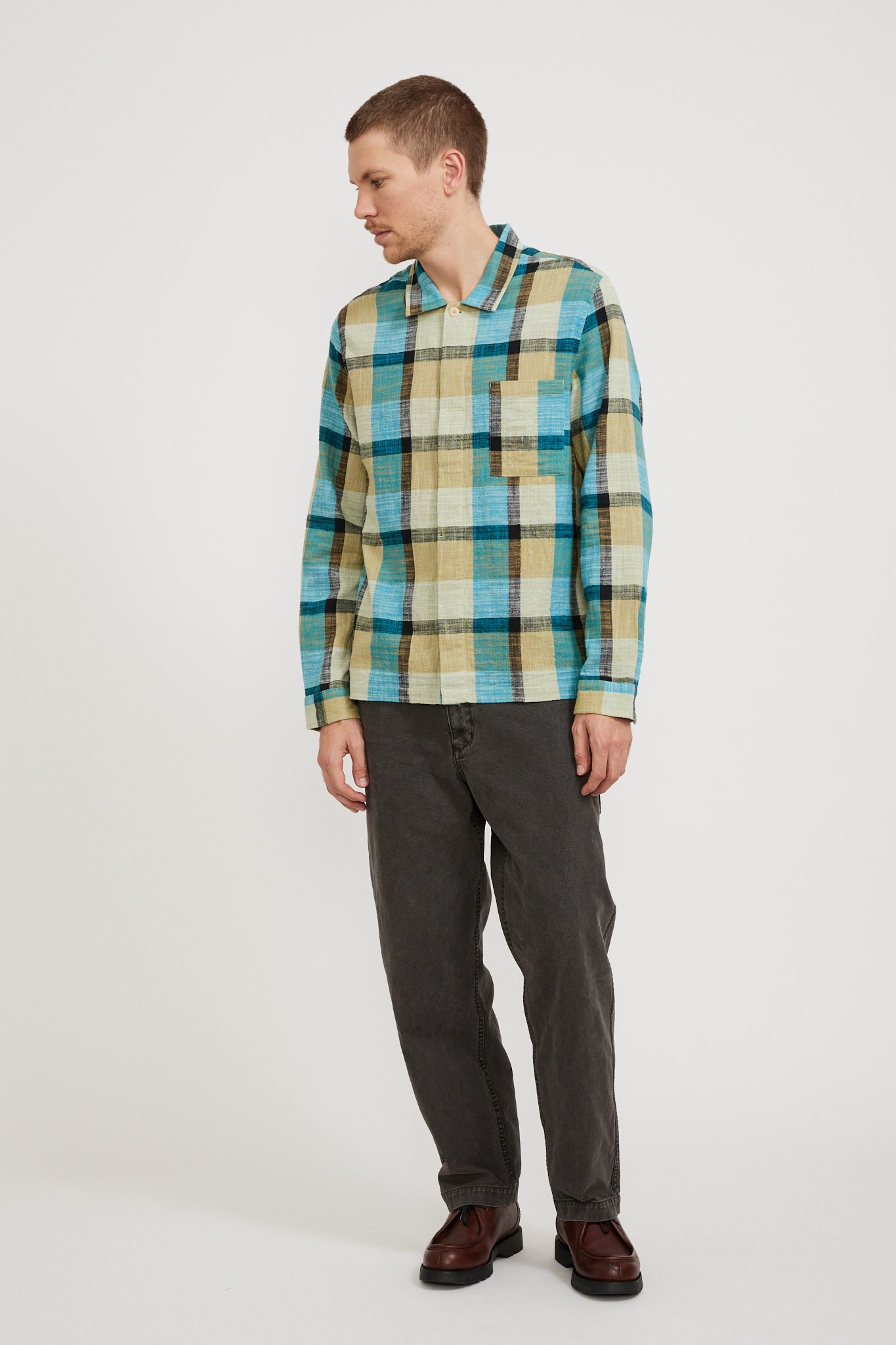 Folk | Patch Shirt Multi Gingham Check | Maplestore