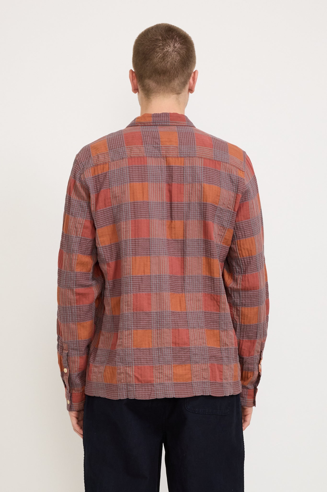 Folk | Patch Shirt Rust Multicheck | Maplestore