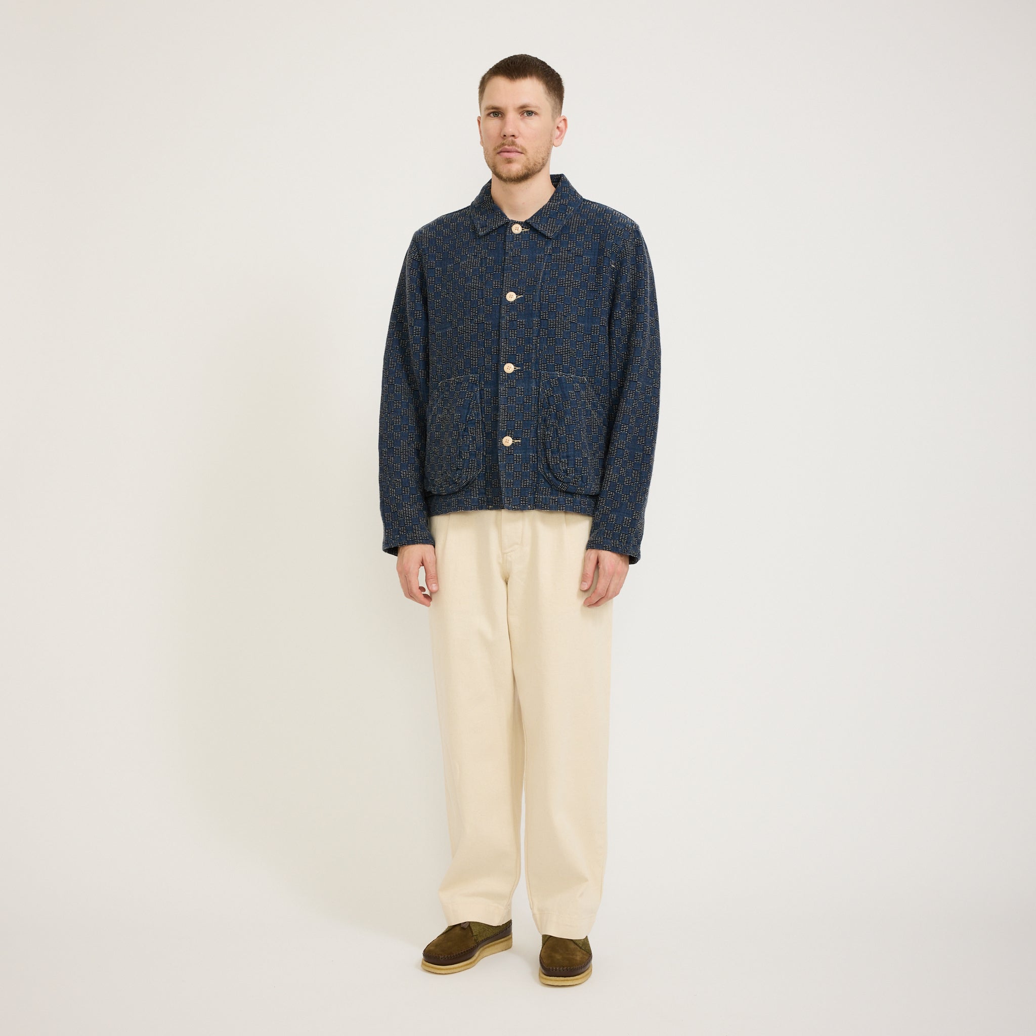 Prism Jacket Indigo Mix Checkerboard