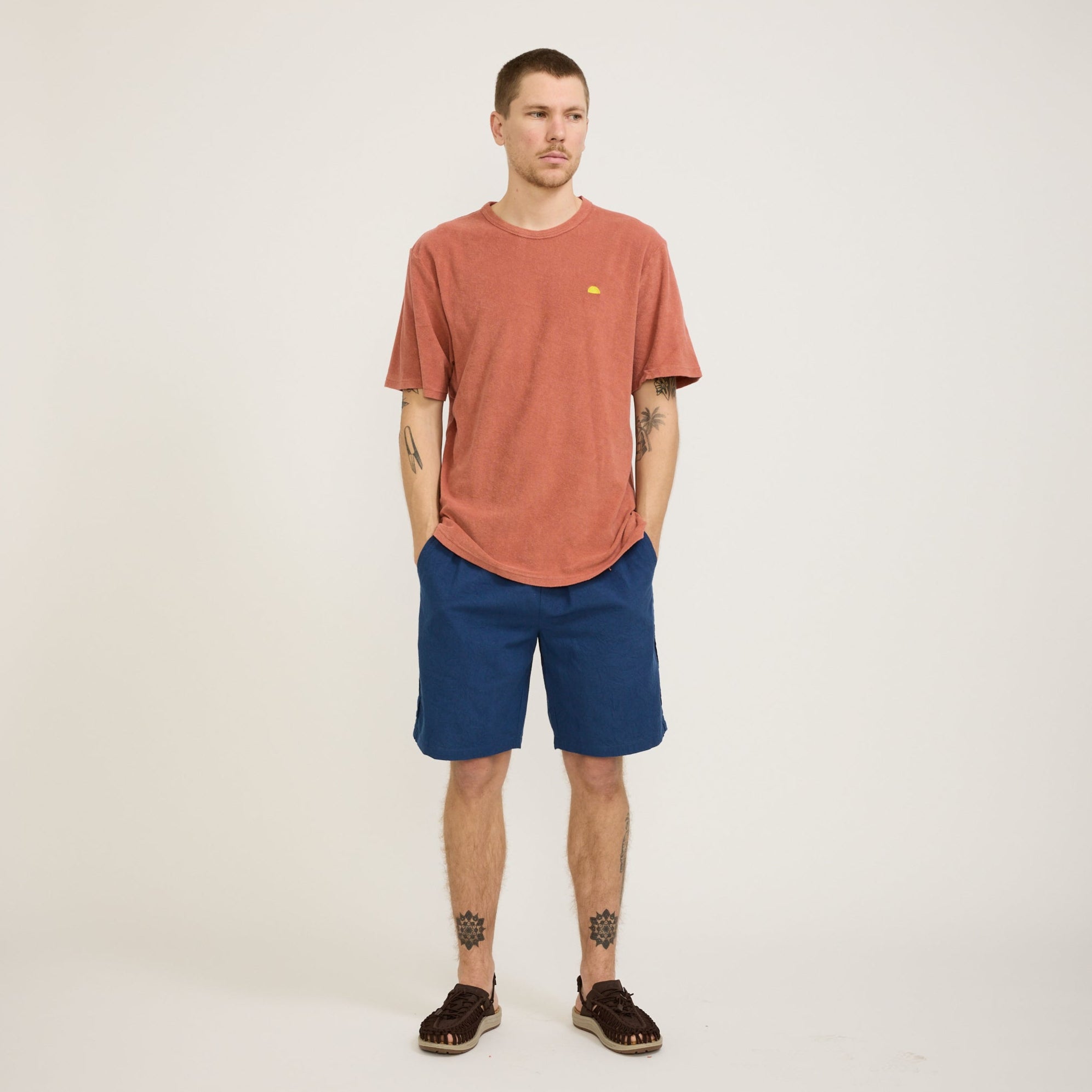 Relaxed Assembly Tee Dark Coral Terry DP