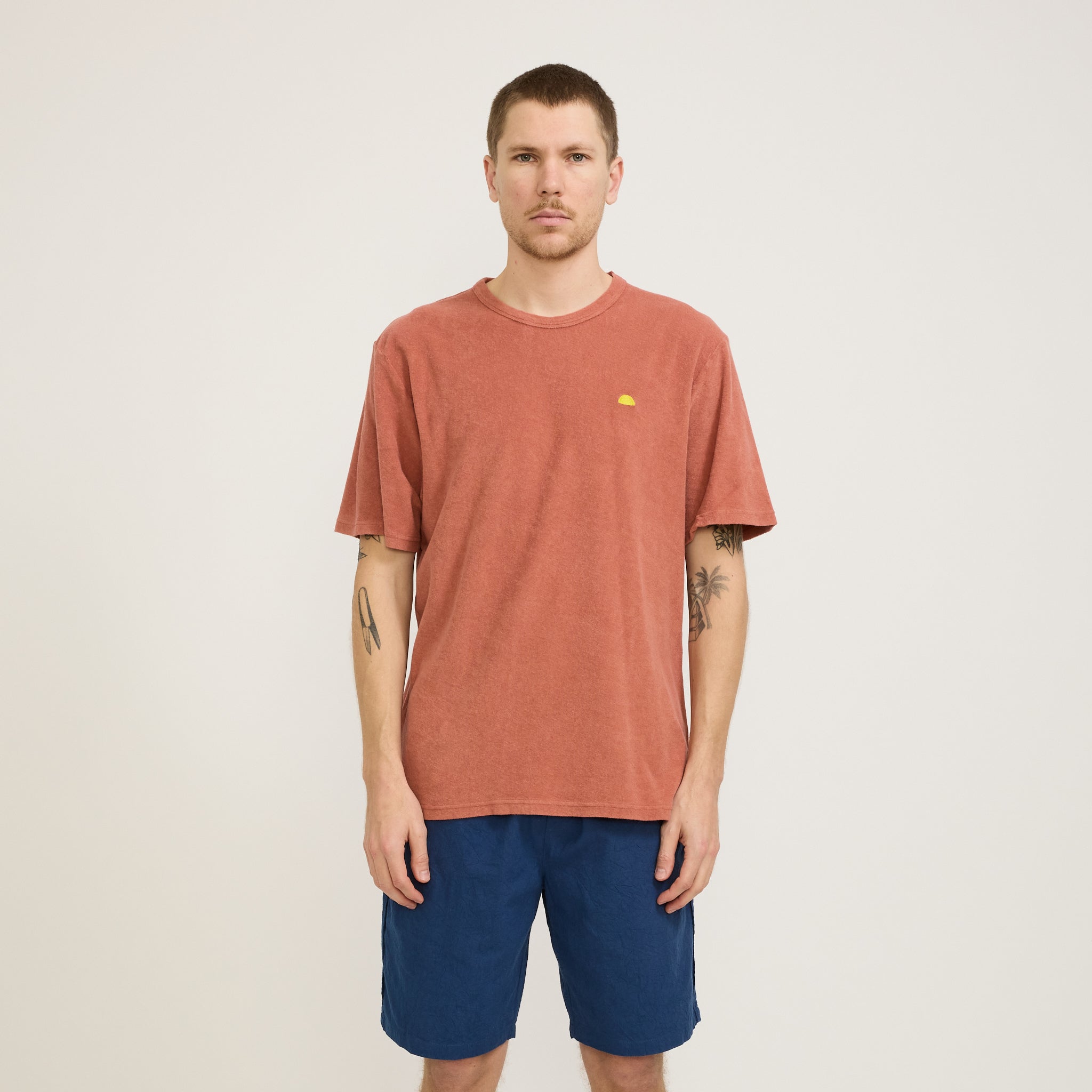Relaxed Assembly Tee Dark Coral Terry DP