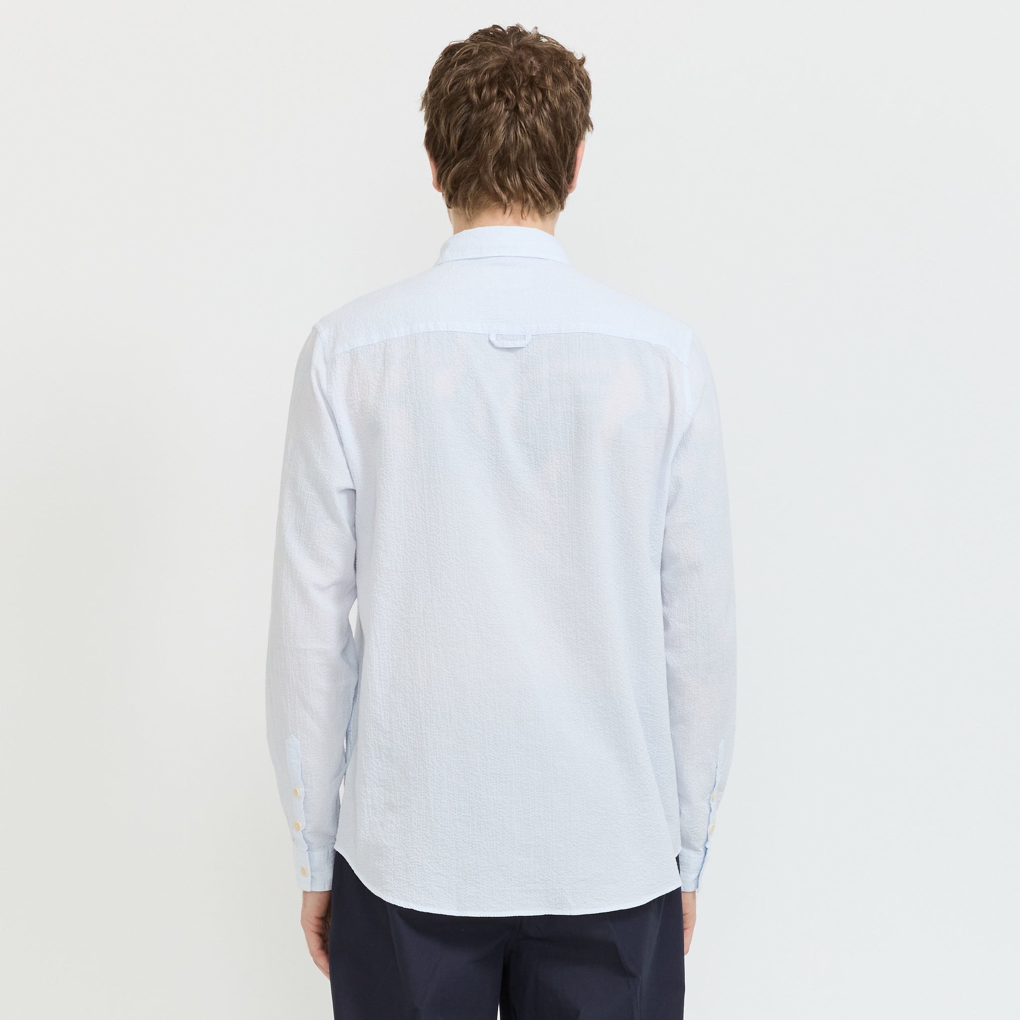Relaxed Fit Shirt Blue Microstripe
