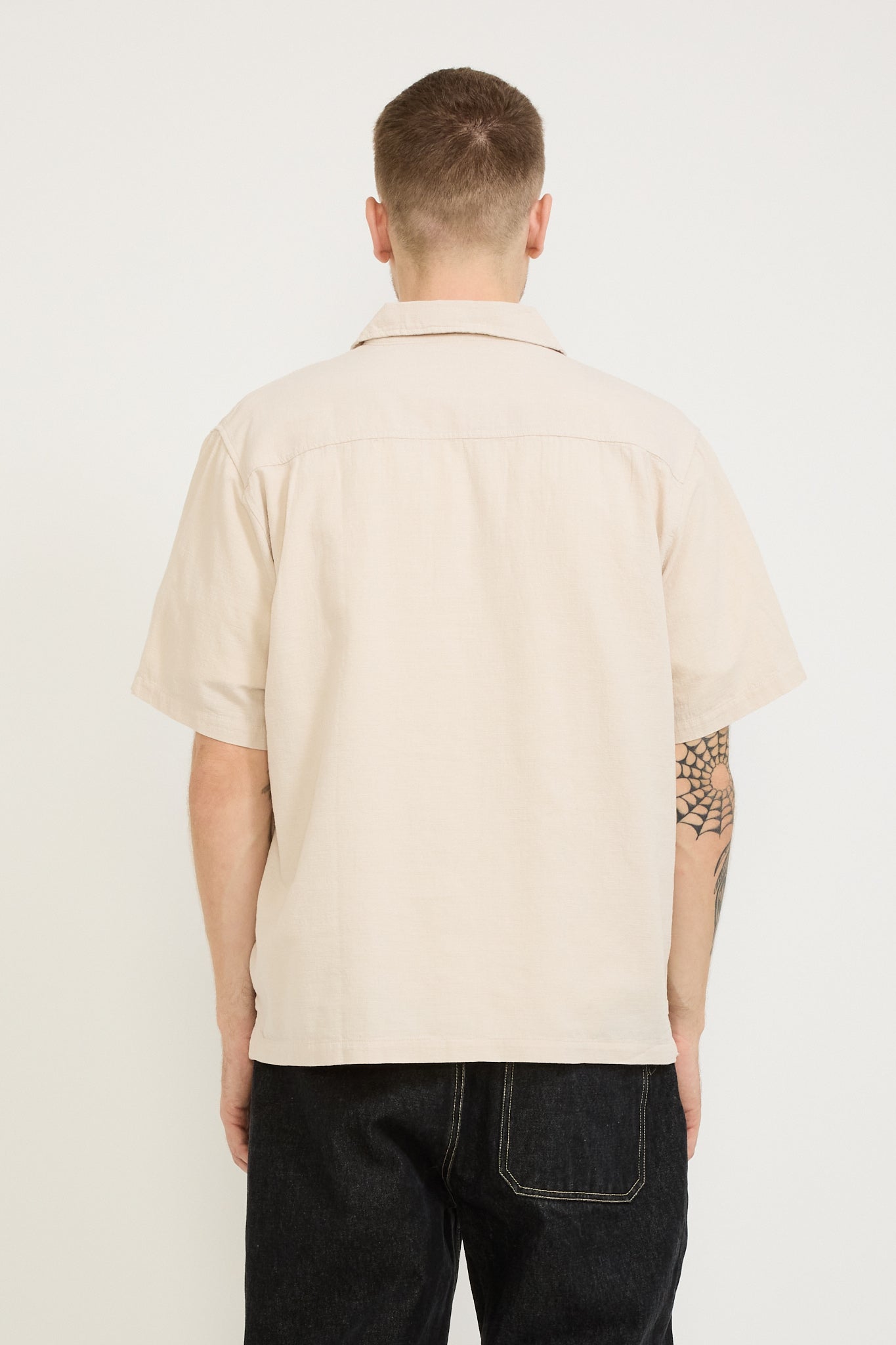 Relaxed Soft Collar Shirt Light Stone