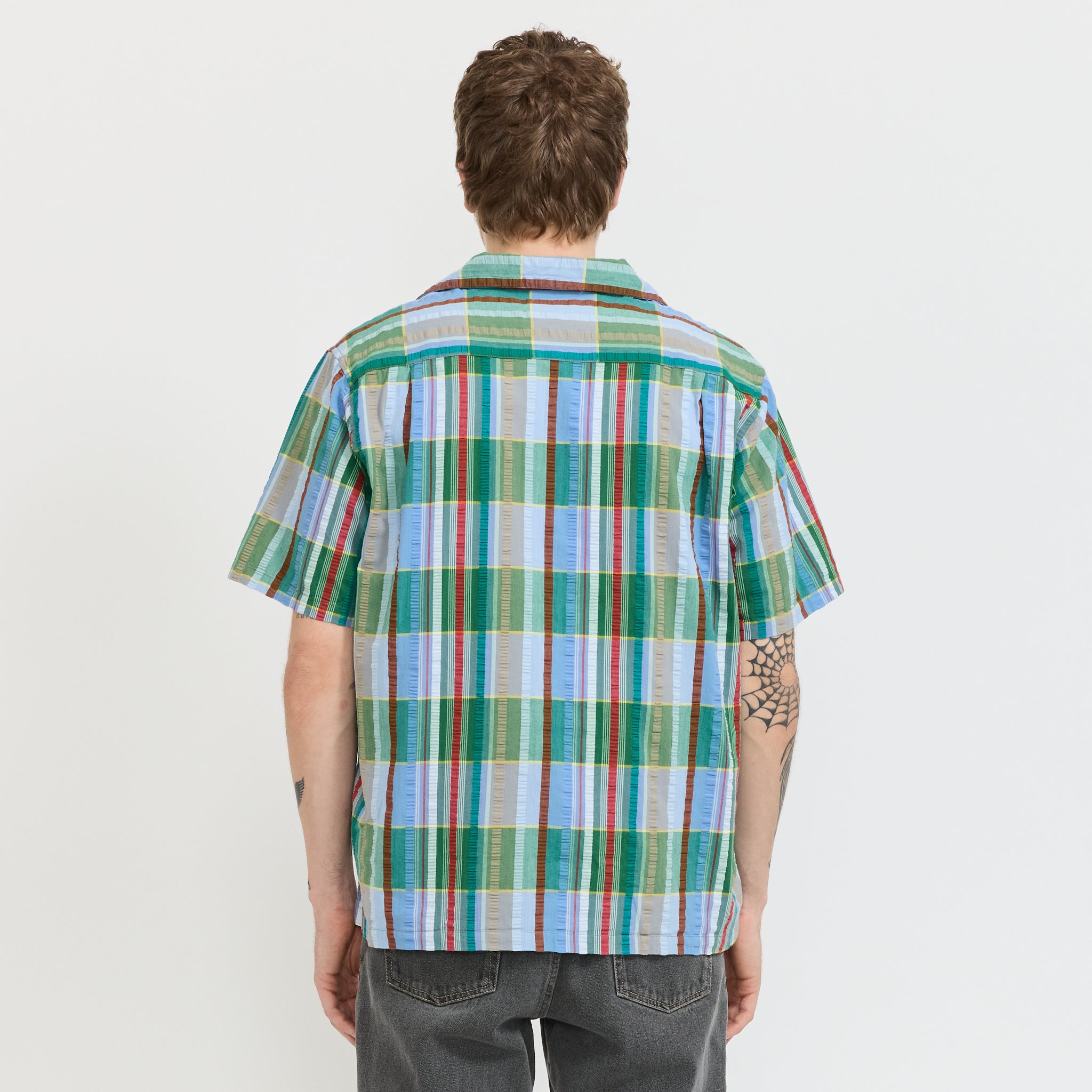 Relaxed Soft Collar Shirt Multi Check