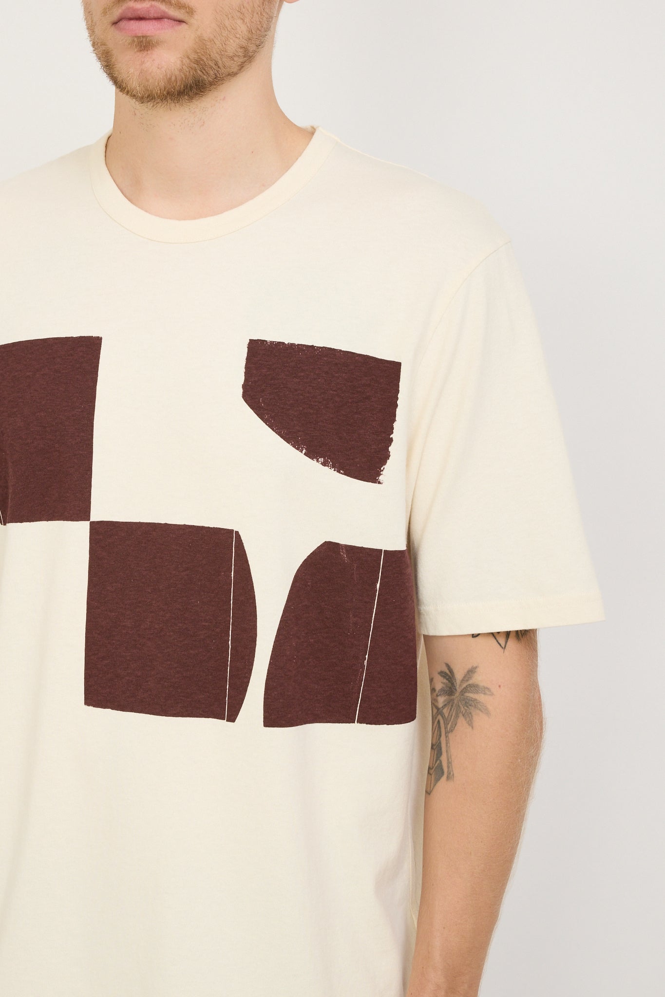 Relaxed Tee Ecru Tile Print KG