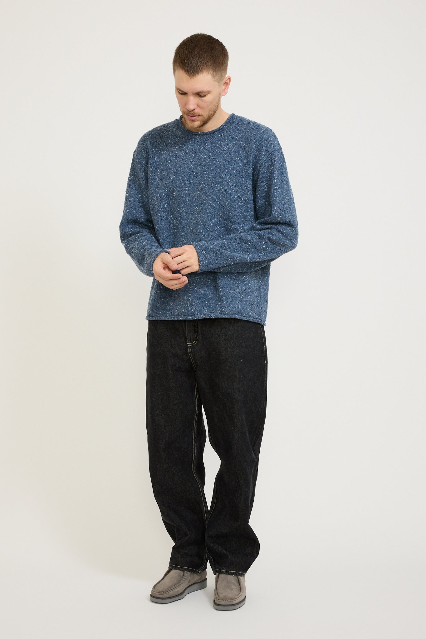 Slouch Crew Soft Navy