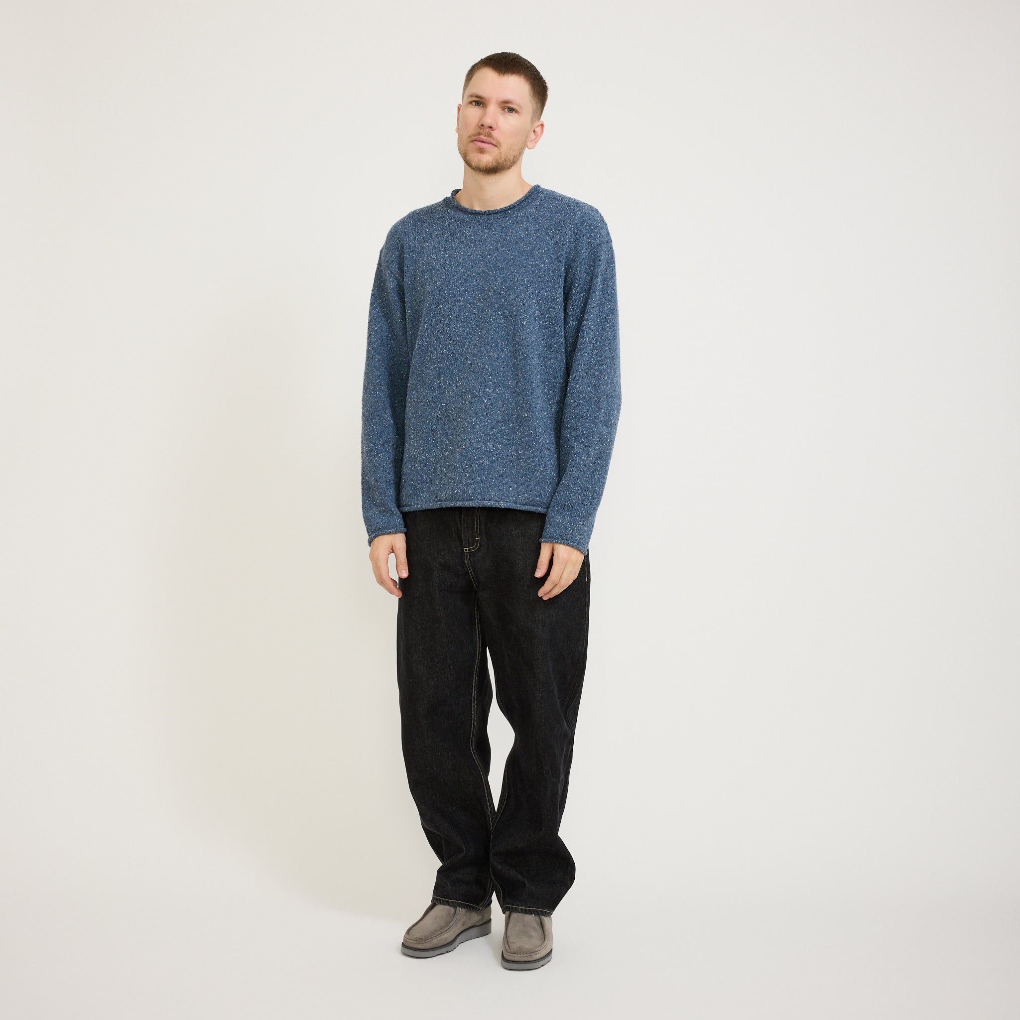 Folk | Slouch Crew Soft Navy | Maplestore