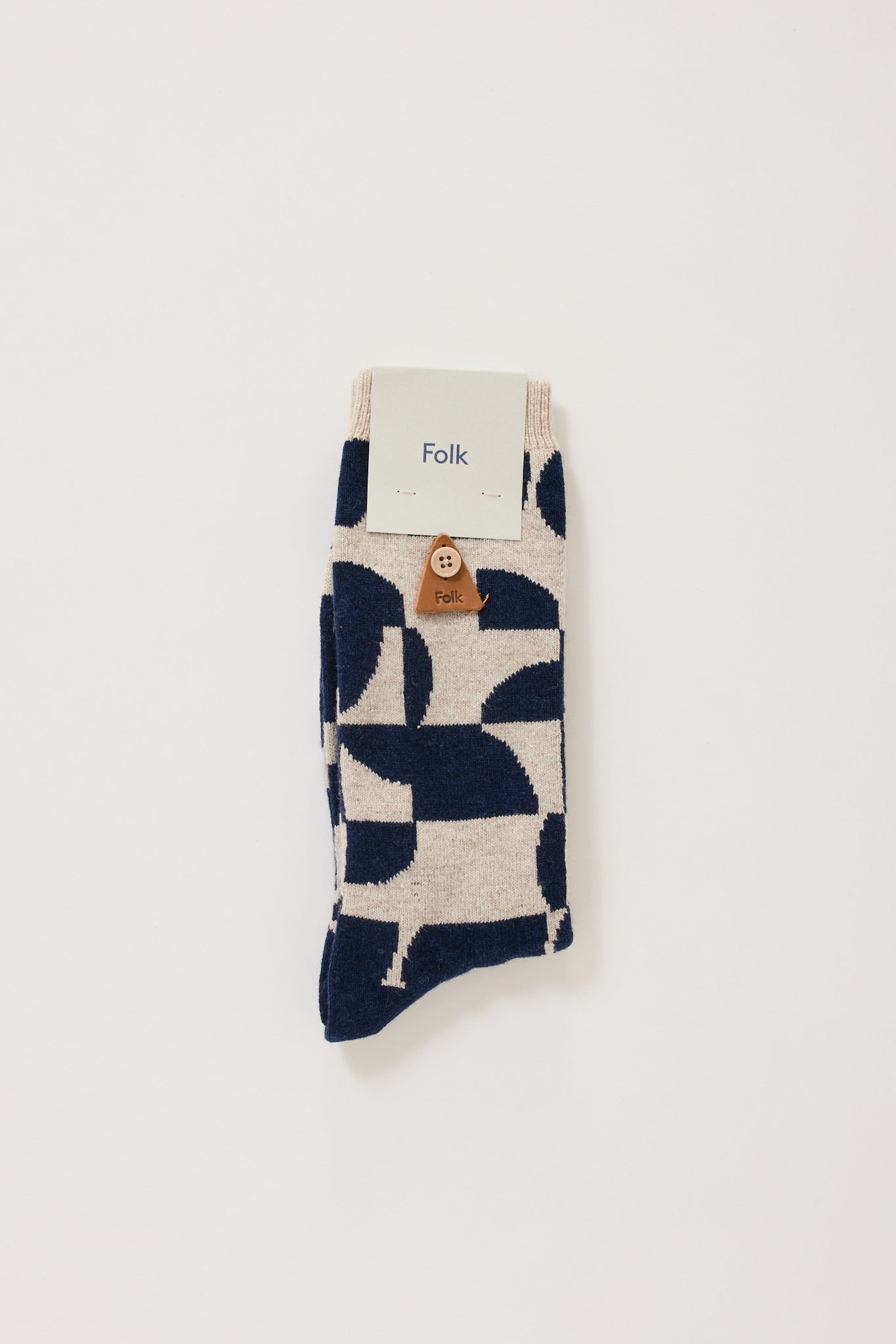 Tile Wool Sock Mid Navy Tile KG