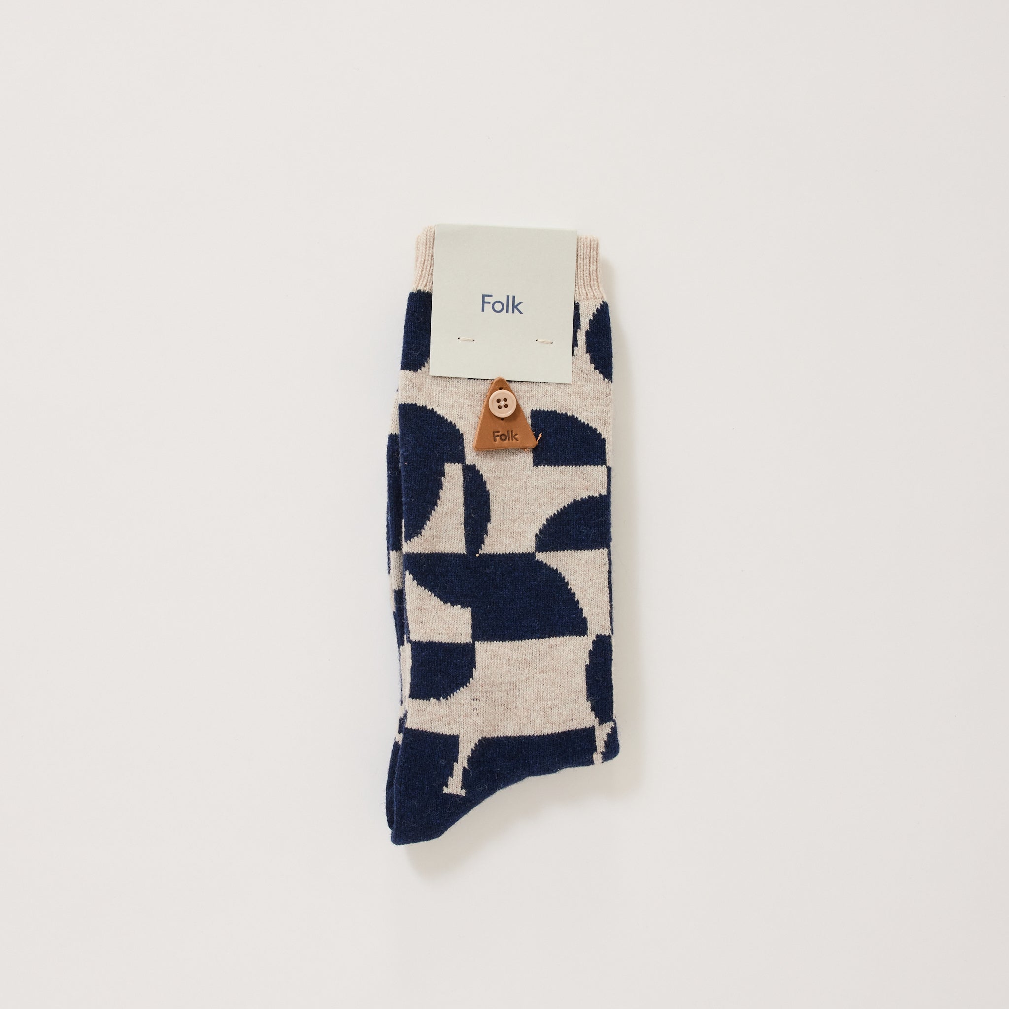 Tile Wool Sock Mid Navy Tile KG