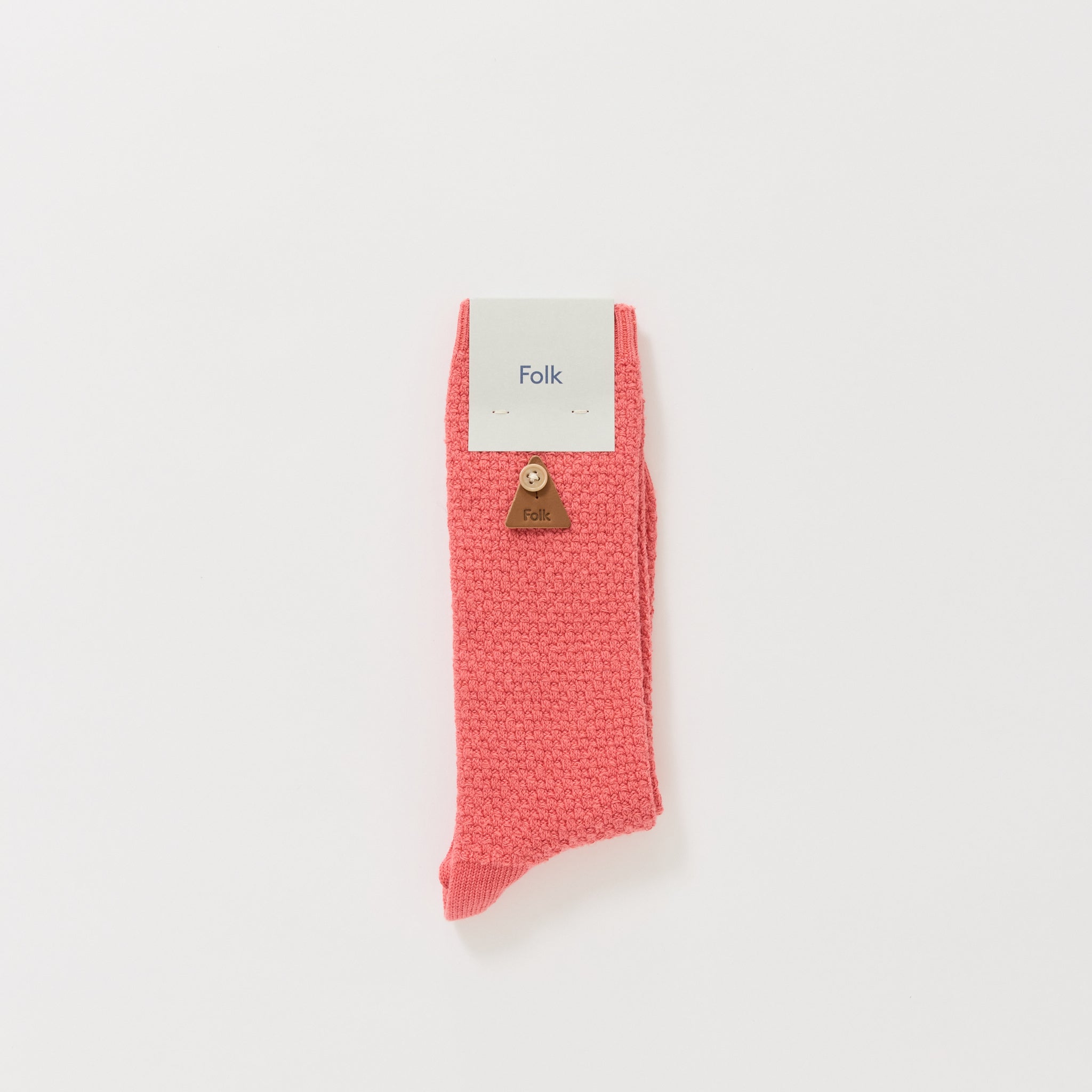 Waffle Sock Dark Pink