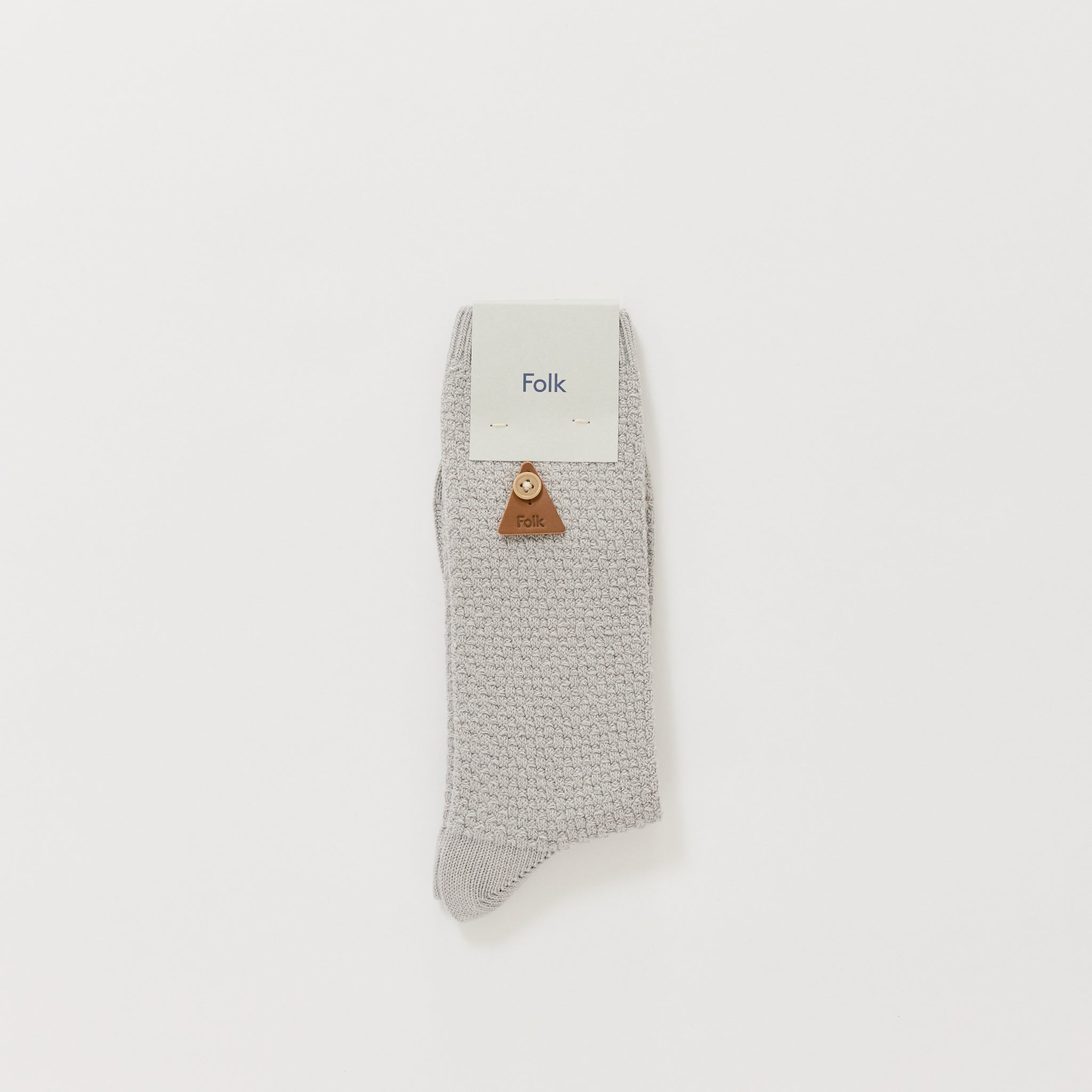 Waffle Sock Silver Grey
