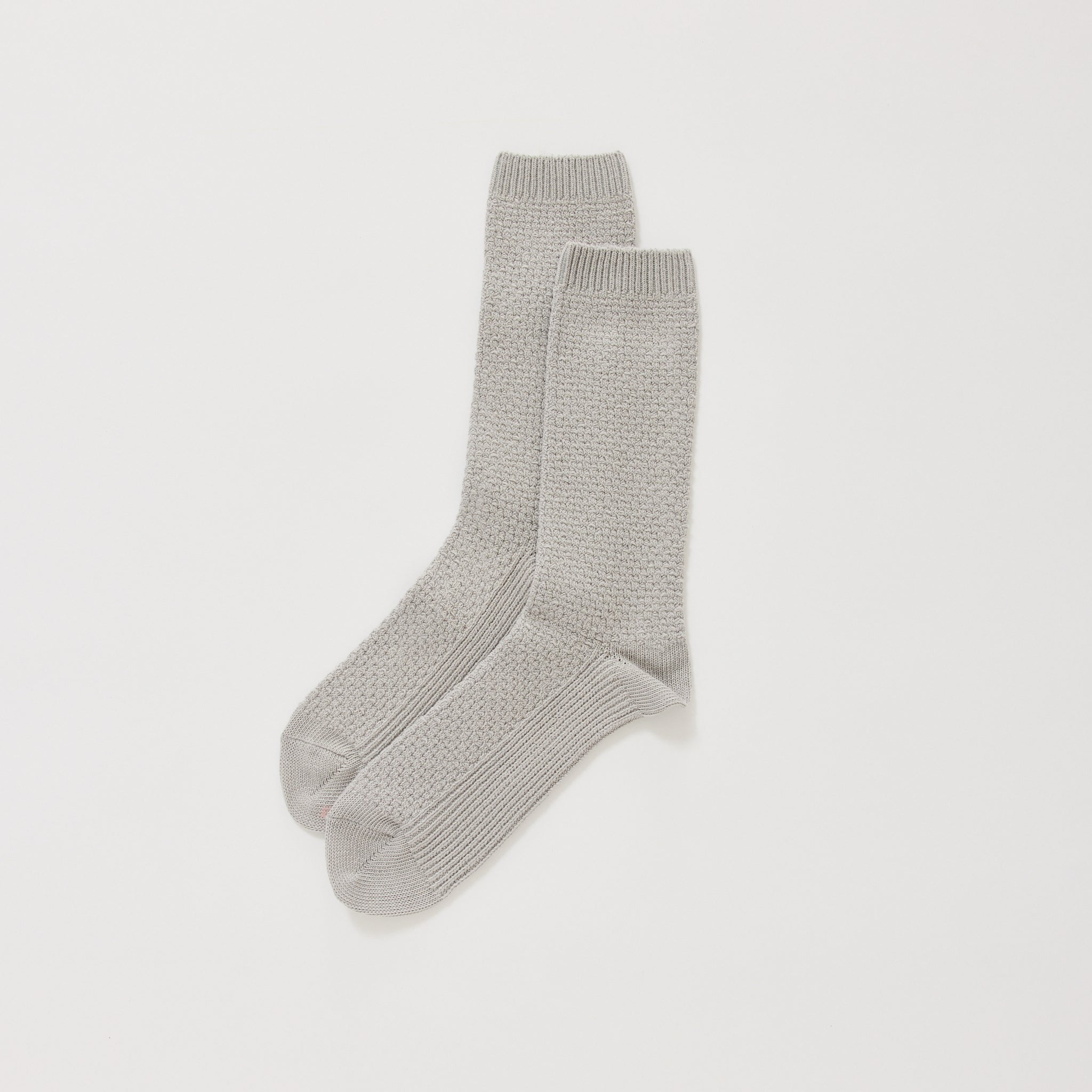 Waffle Sock Silver Grey
