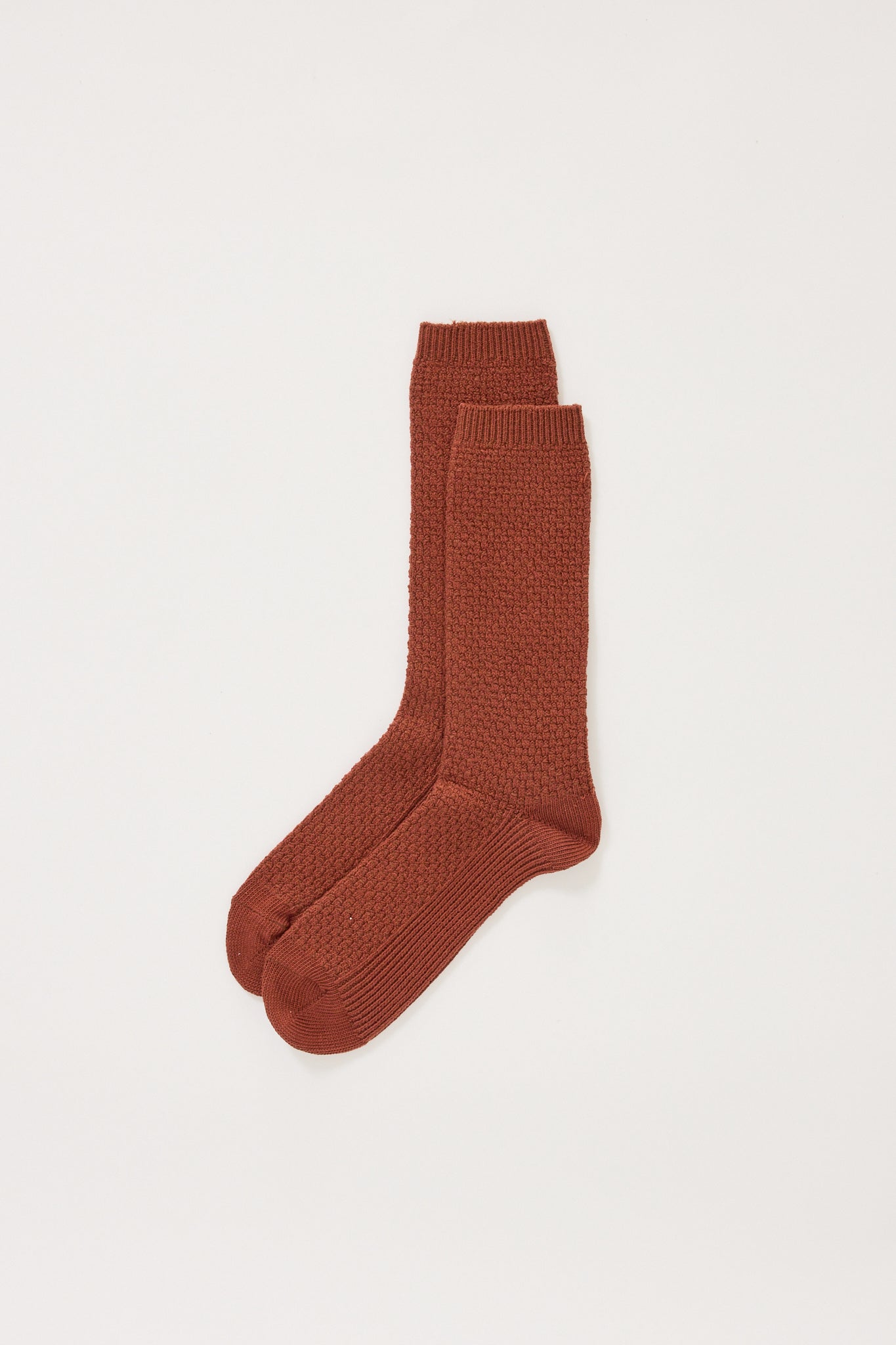 Folk | Waffle Sock Rust | Maplestore