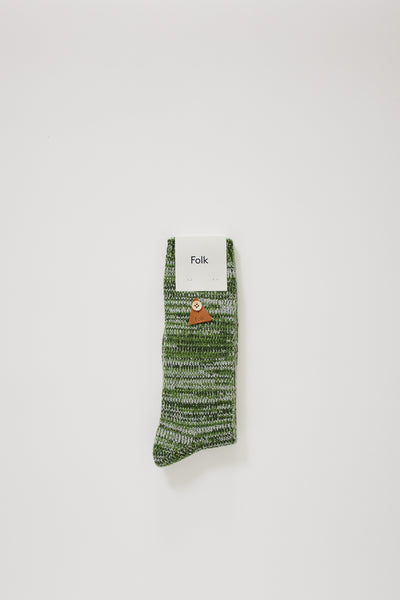 Folk | Wool Melange Socks Olive Mix | Maplestore
